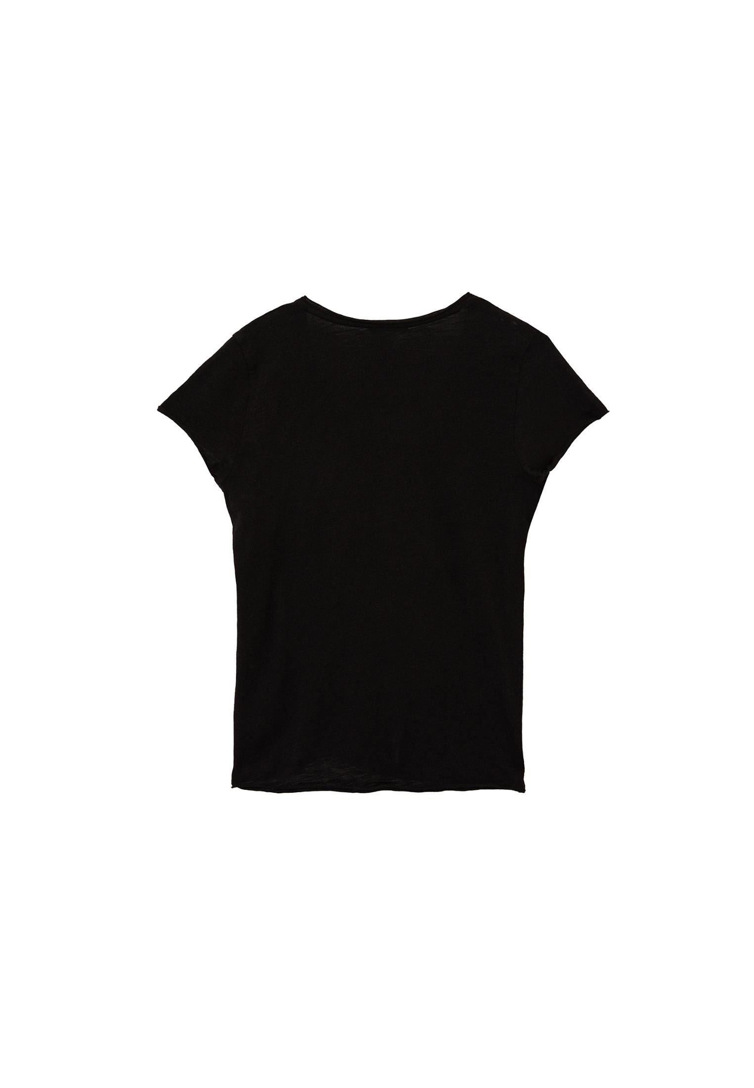 V Neck T-Shirt - BLACK