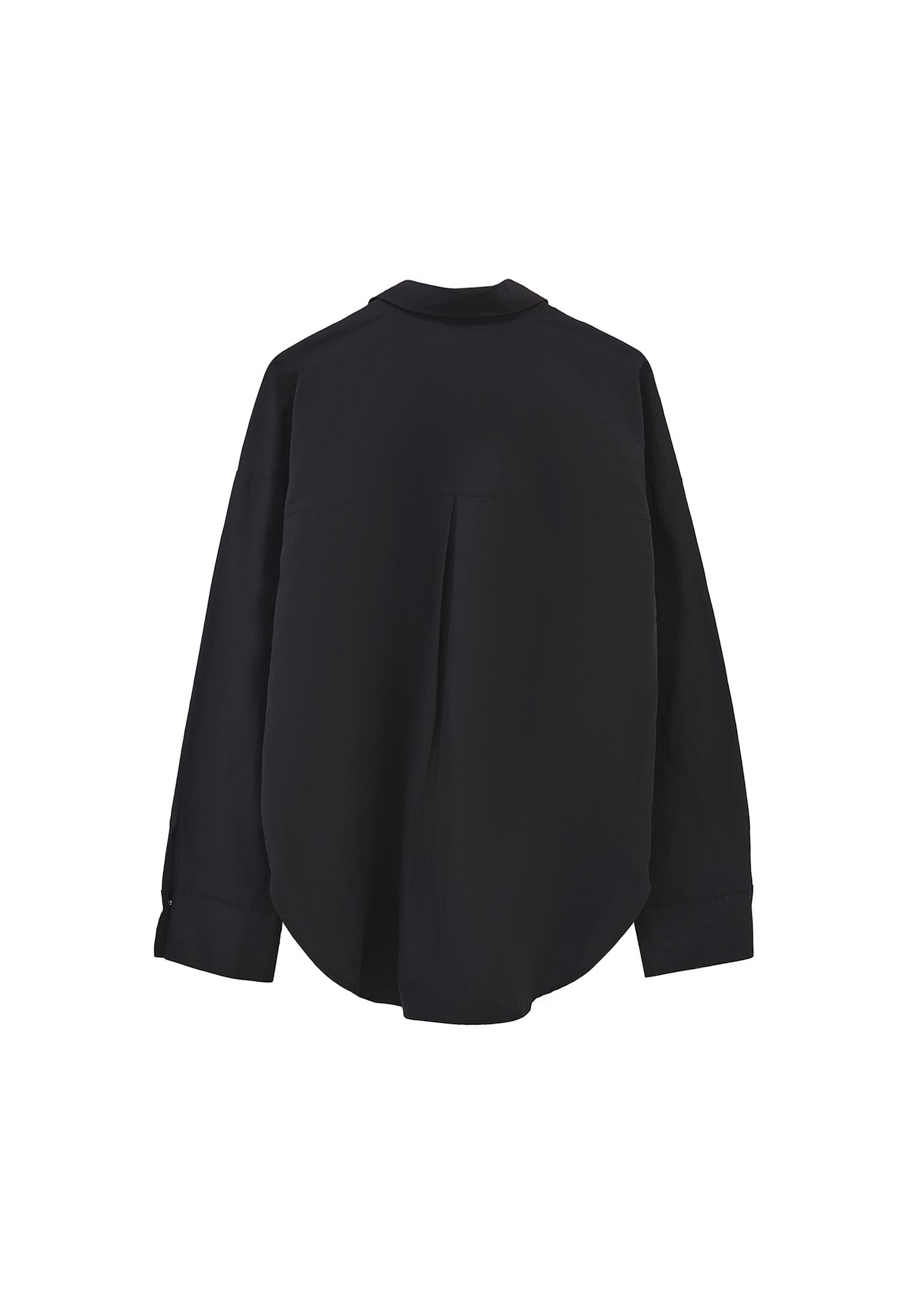 Shirt Model Poplin Weave - BLACK