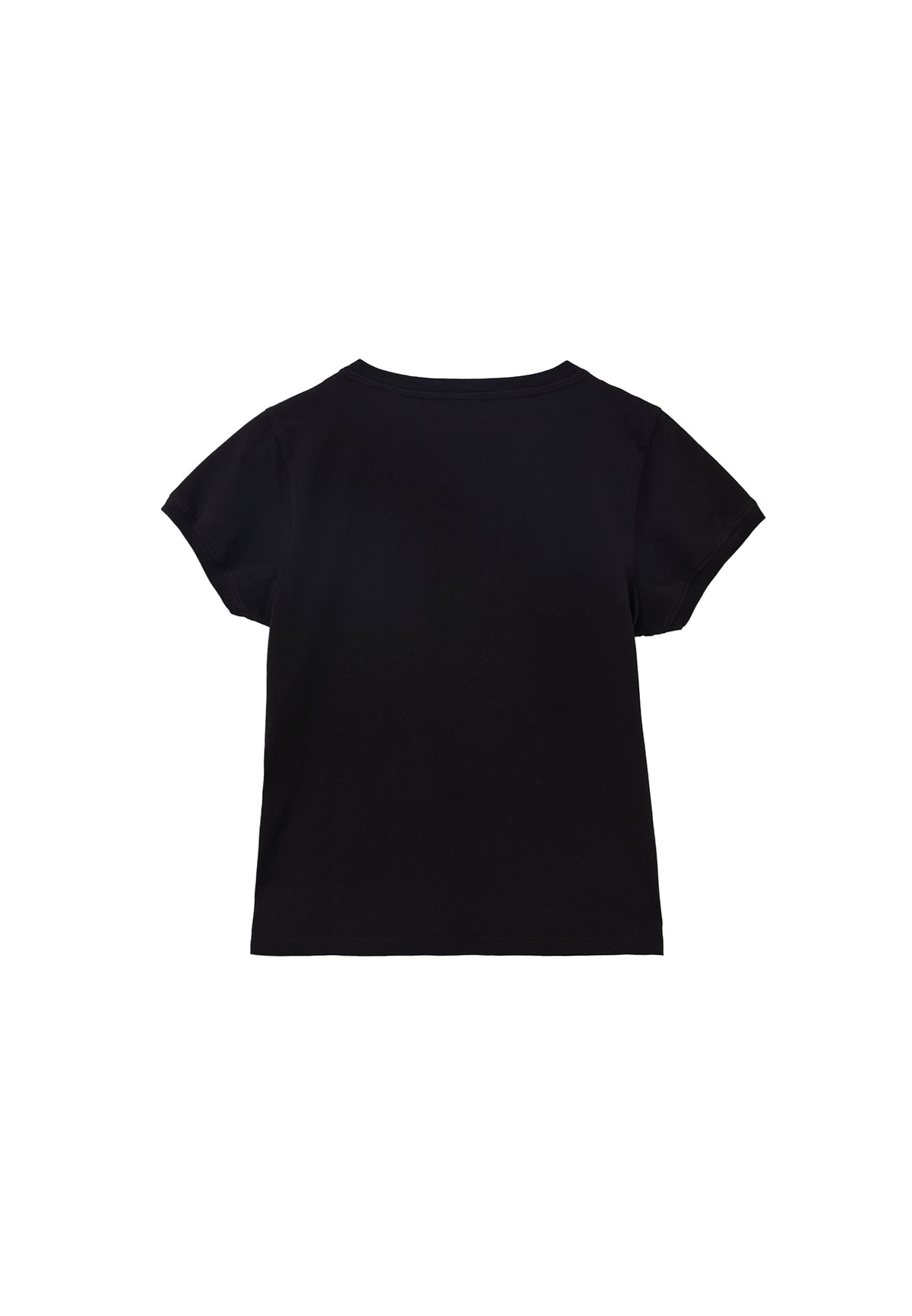 Crew Neck Short Sleeve T-Shirt - BLACK