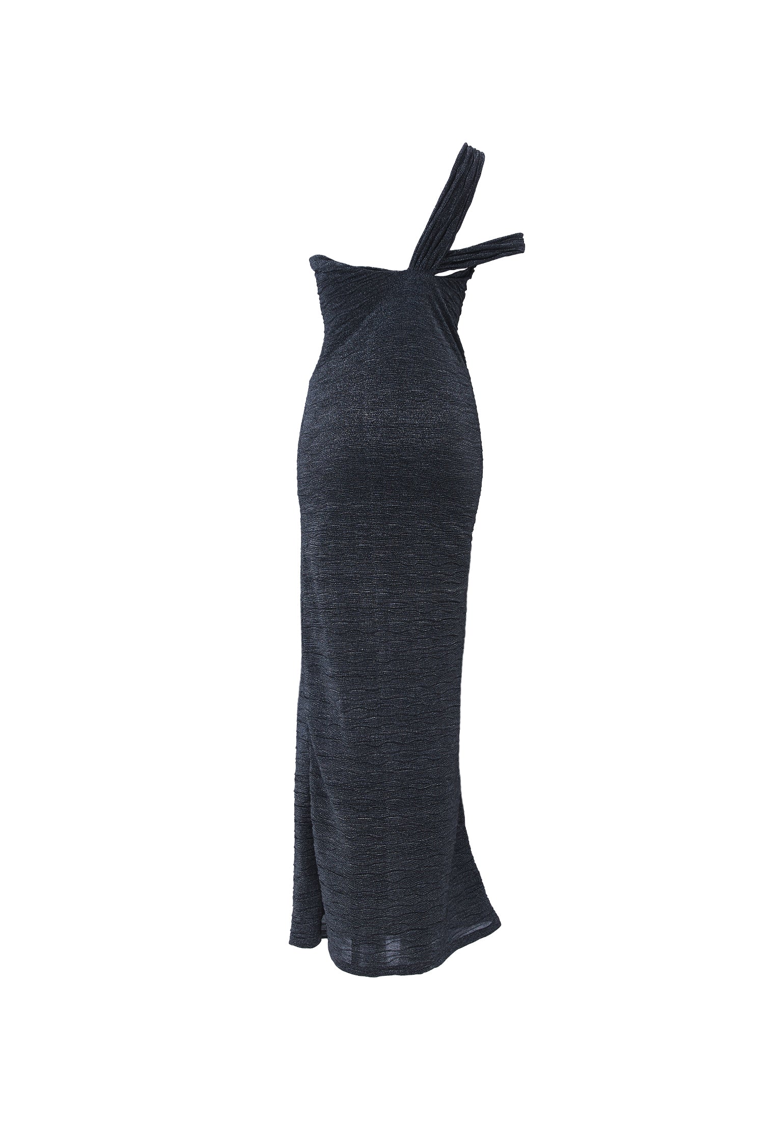 Asymmetric Women's Jumpsuit Dress - BLACK