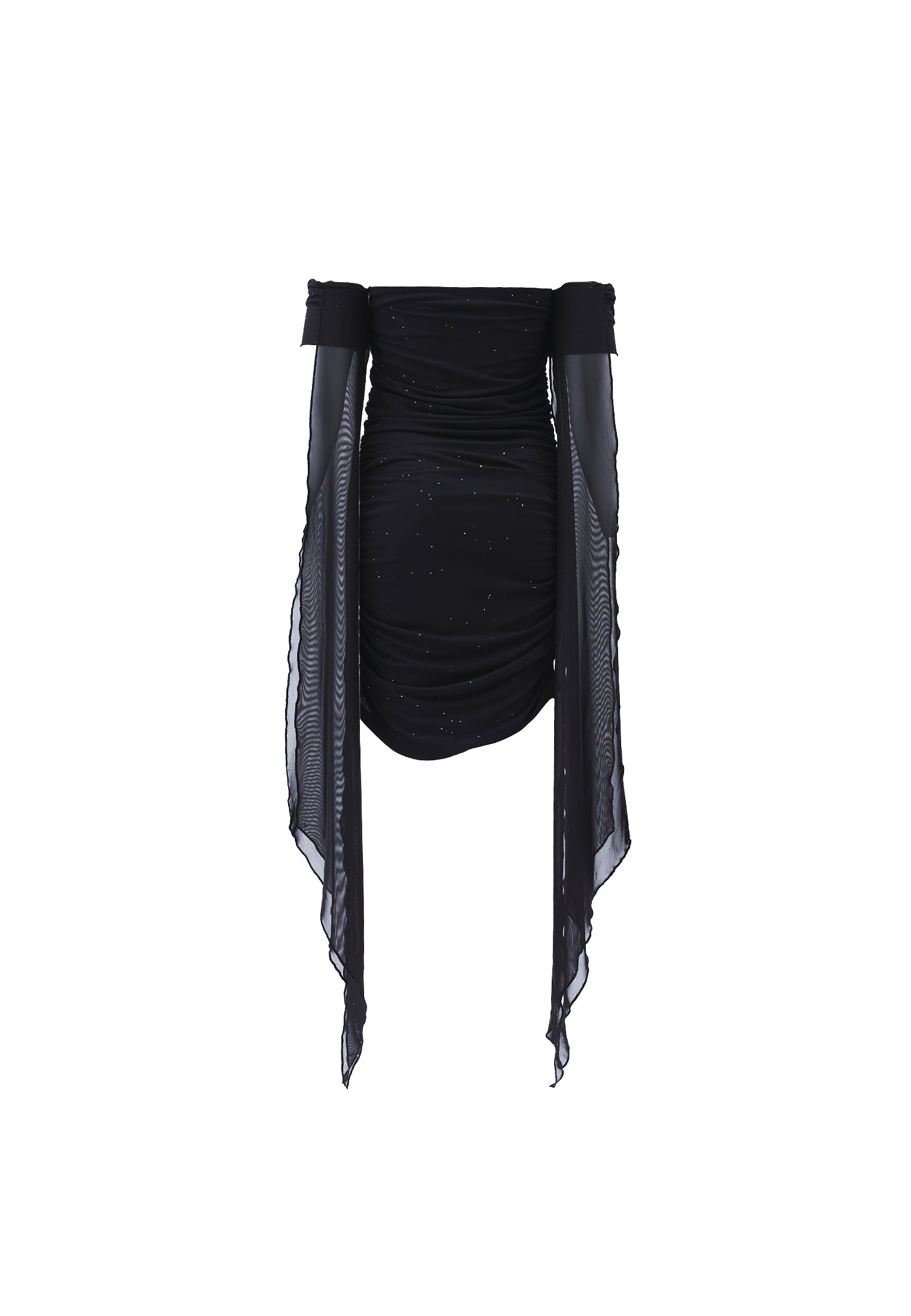 Bodycon Short Off Shoulder Dress - BLACK