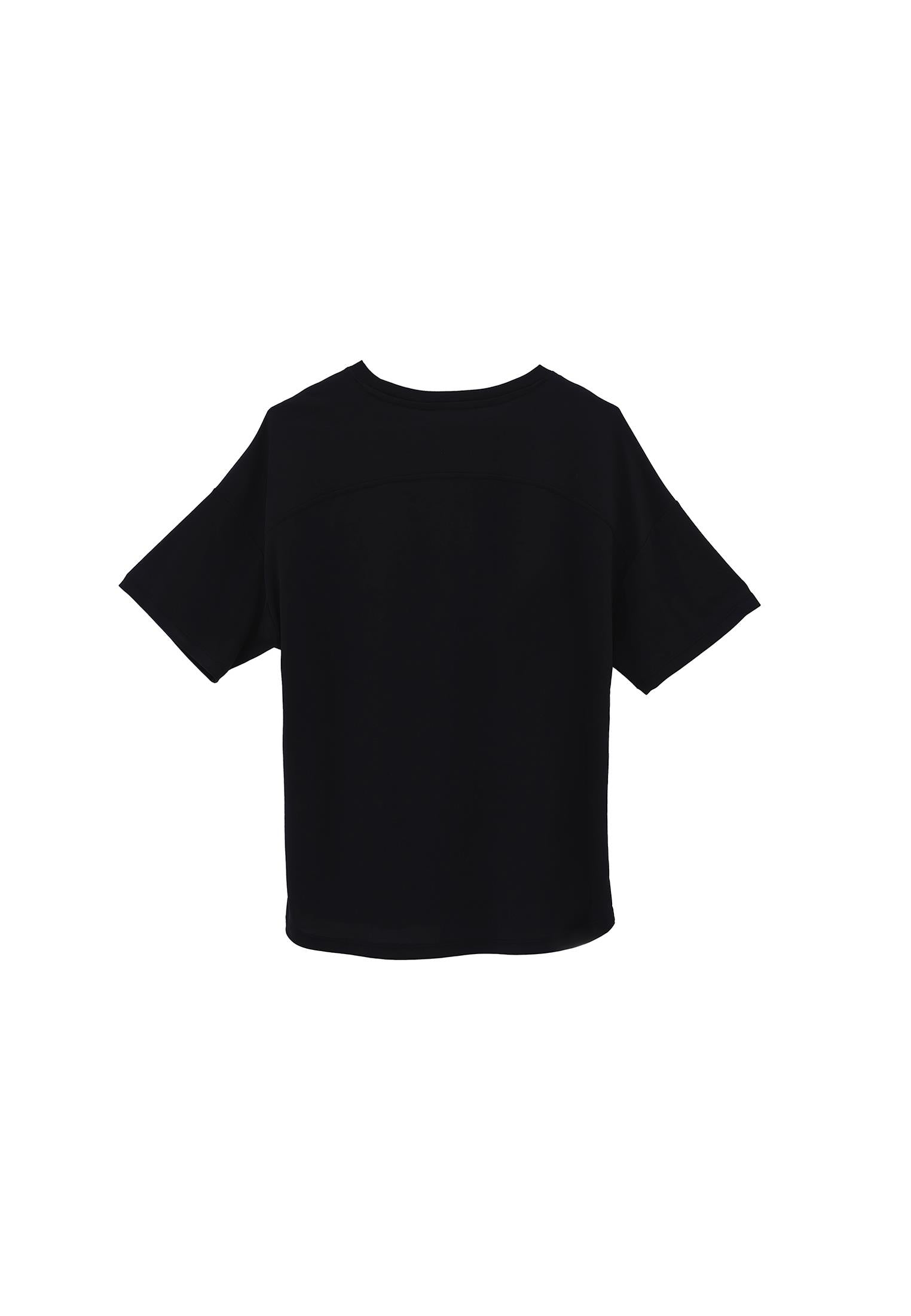 Crew Neck Short Sleeve T-Shirt - BLACK