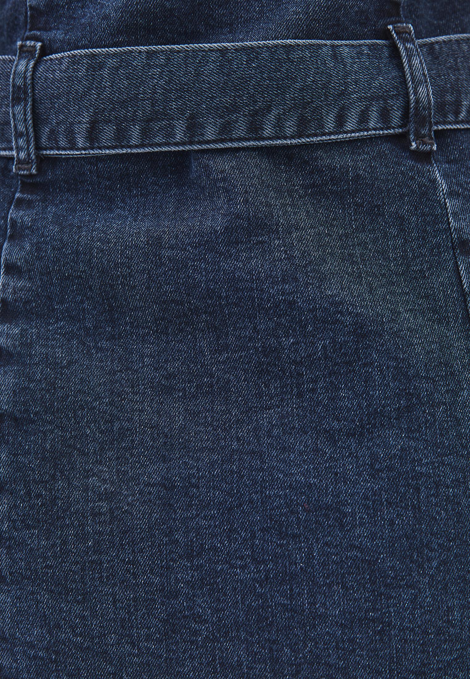 Short Dress With Belt Detail - BLUE BLACK DENIM