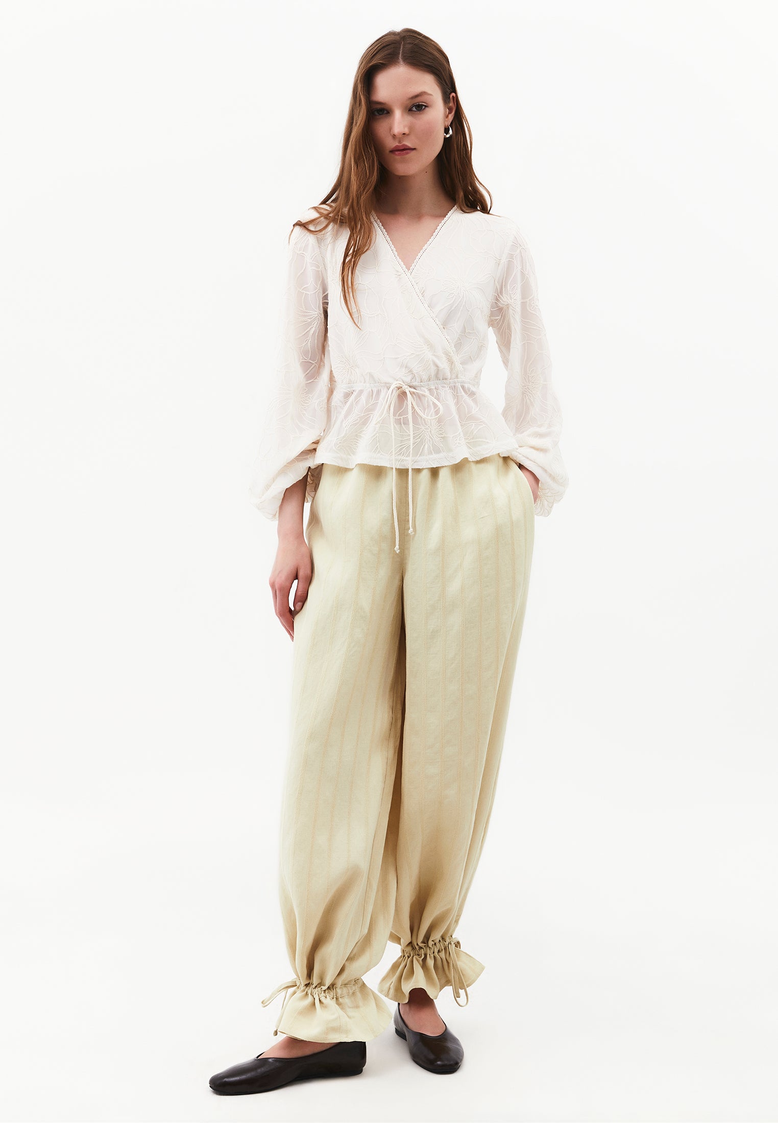 Tie-Waist High Rise Jogger Pants - BOG