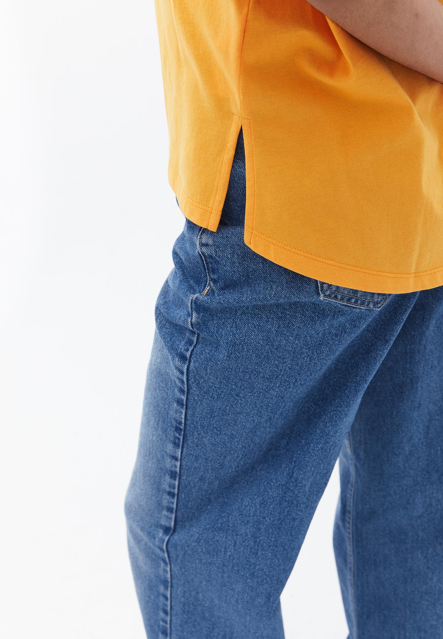 Oversize Crew Neck T-Shirt - BRIGHT MARIGOLD