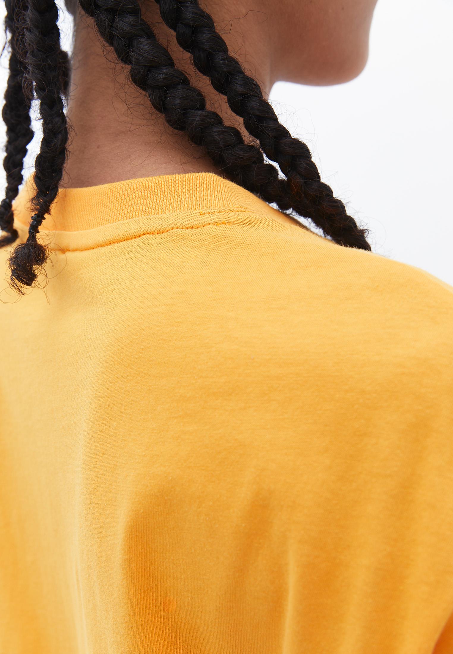 Oversize Crew Neck T-Shirt - BRIGHT MARIGOLD