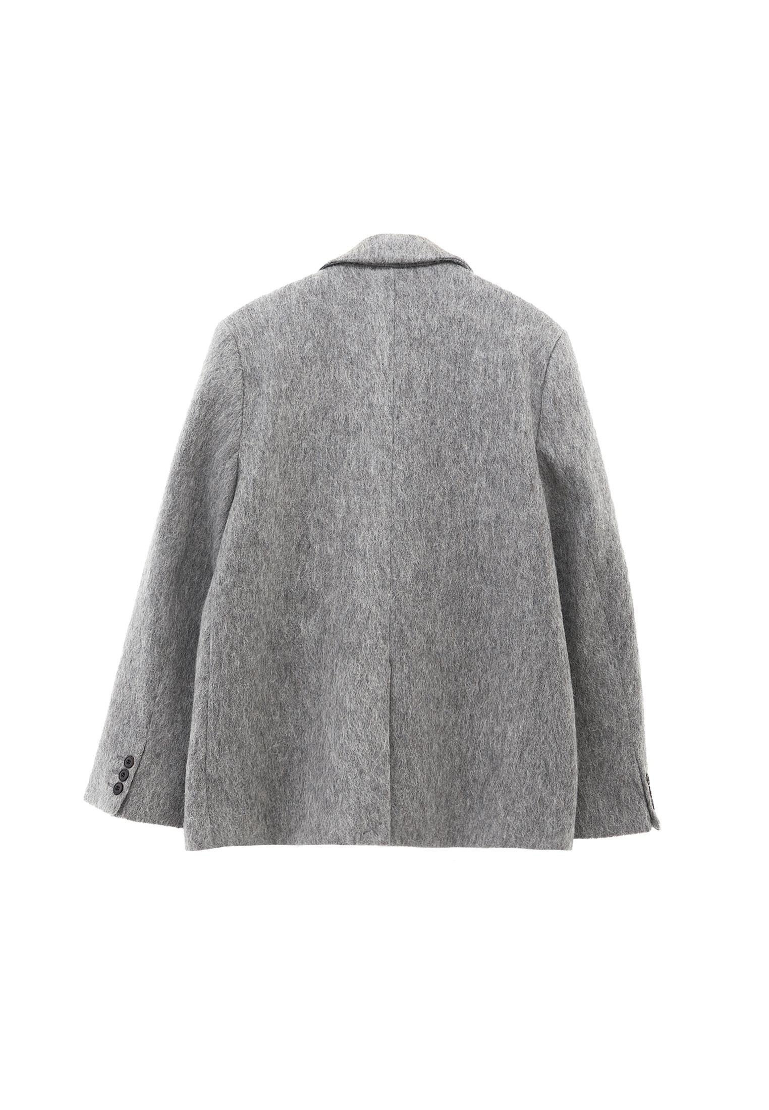 Mohair Long Sleeve Jacket - BRUSHED NICKEL