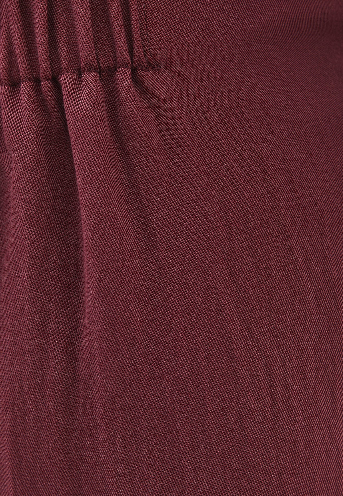 Pleated Wide Leg Pants - BURGUNDY