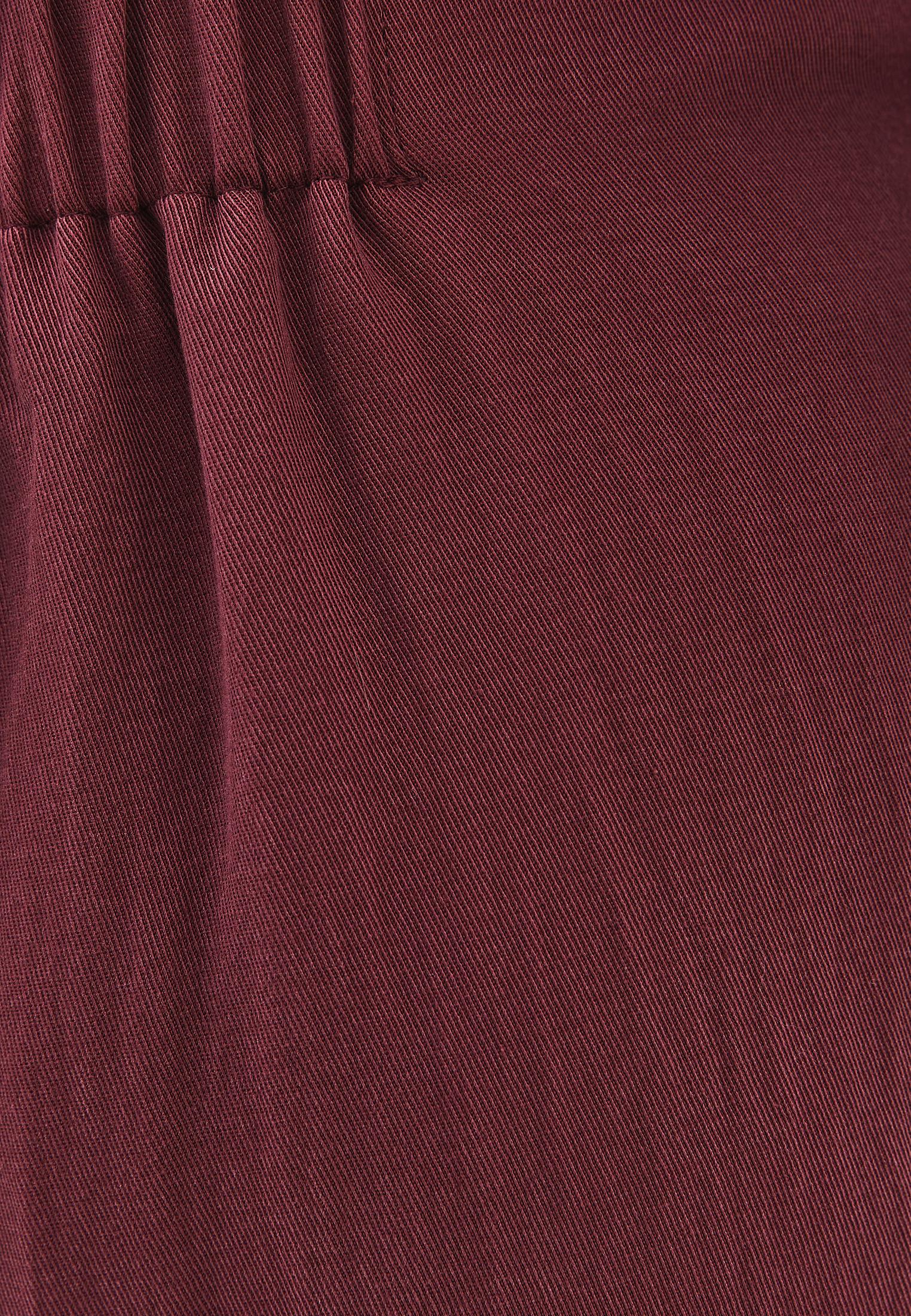 Pleated Wide Leg Pants - BURGUNDY