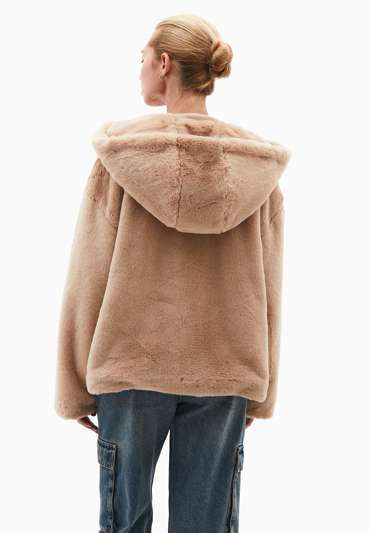 Hooded Fur Jacket - BURRO