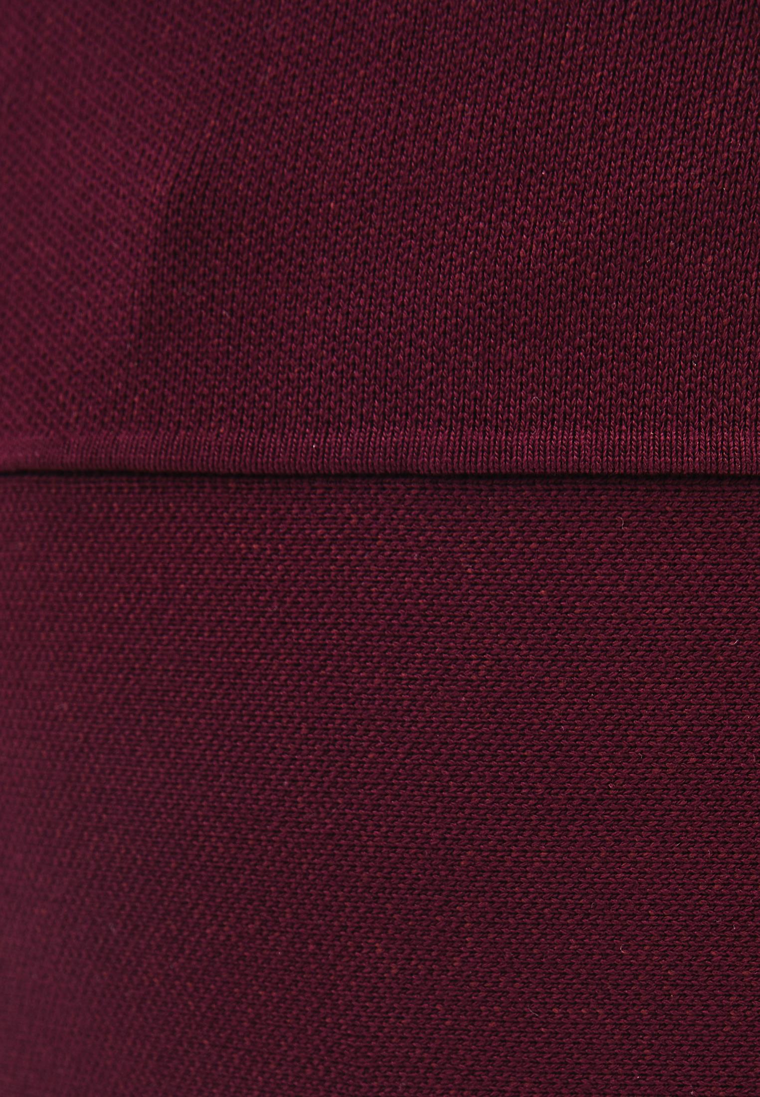 Long A-Line Skirt With Flounce Detail - CABERNET