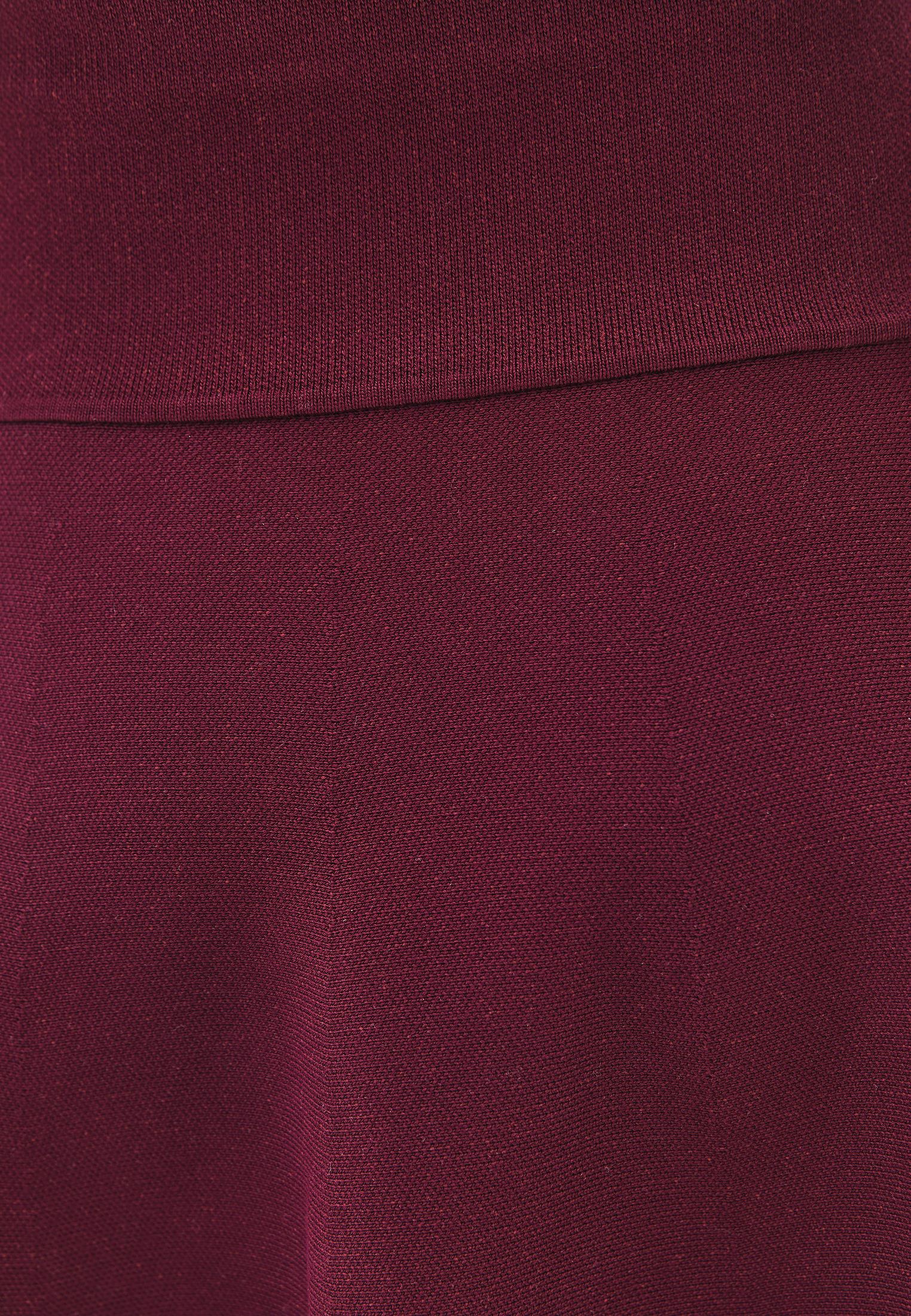 A-Line Short Knit Skirt - CABERNET