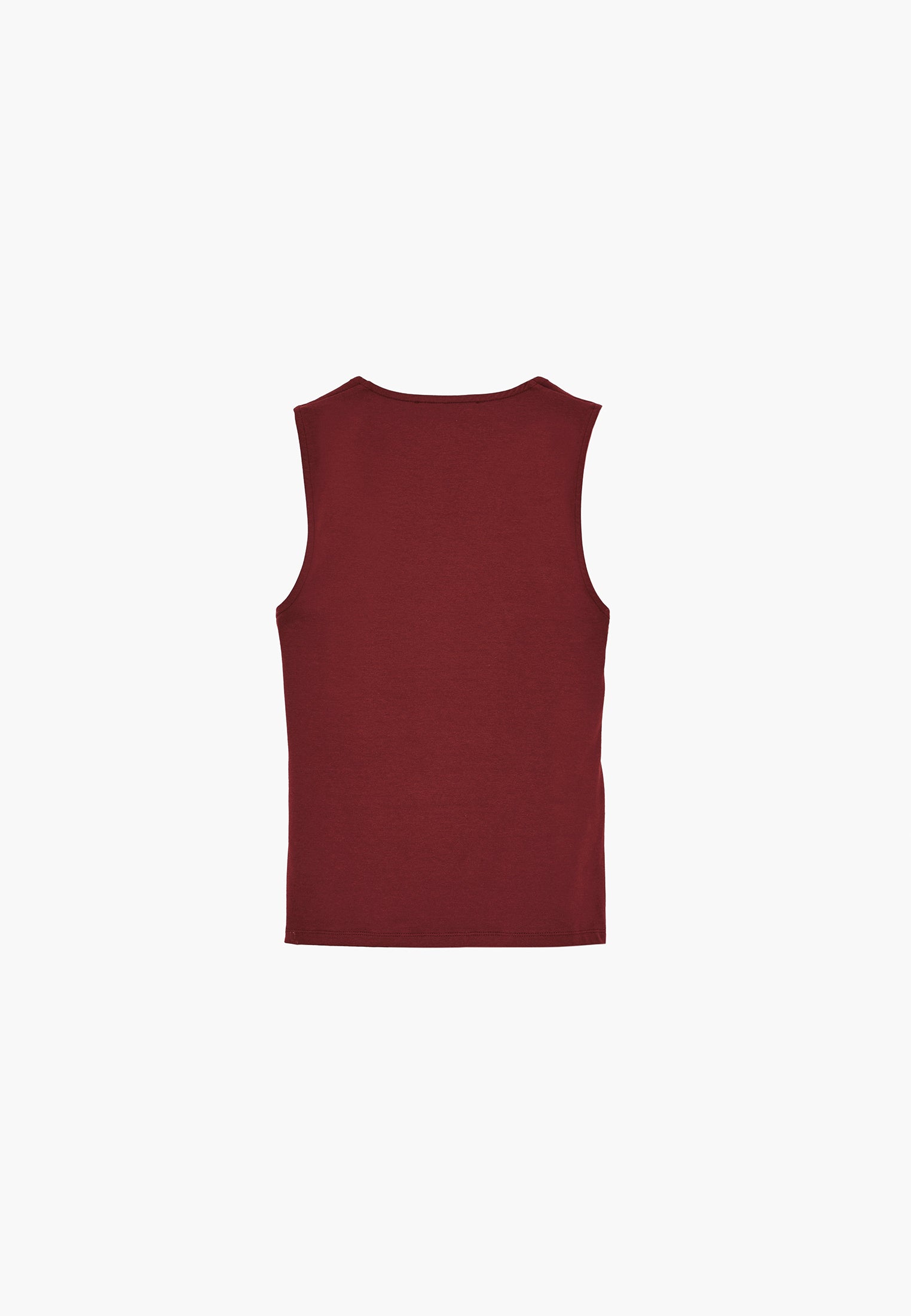Square Neck Bodycon Standard Tank Top - CABERNET
