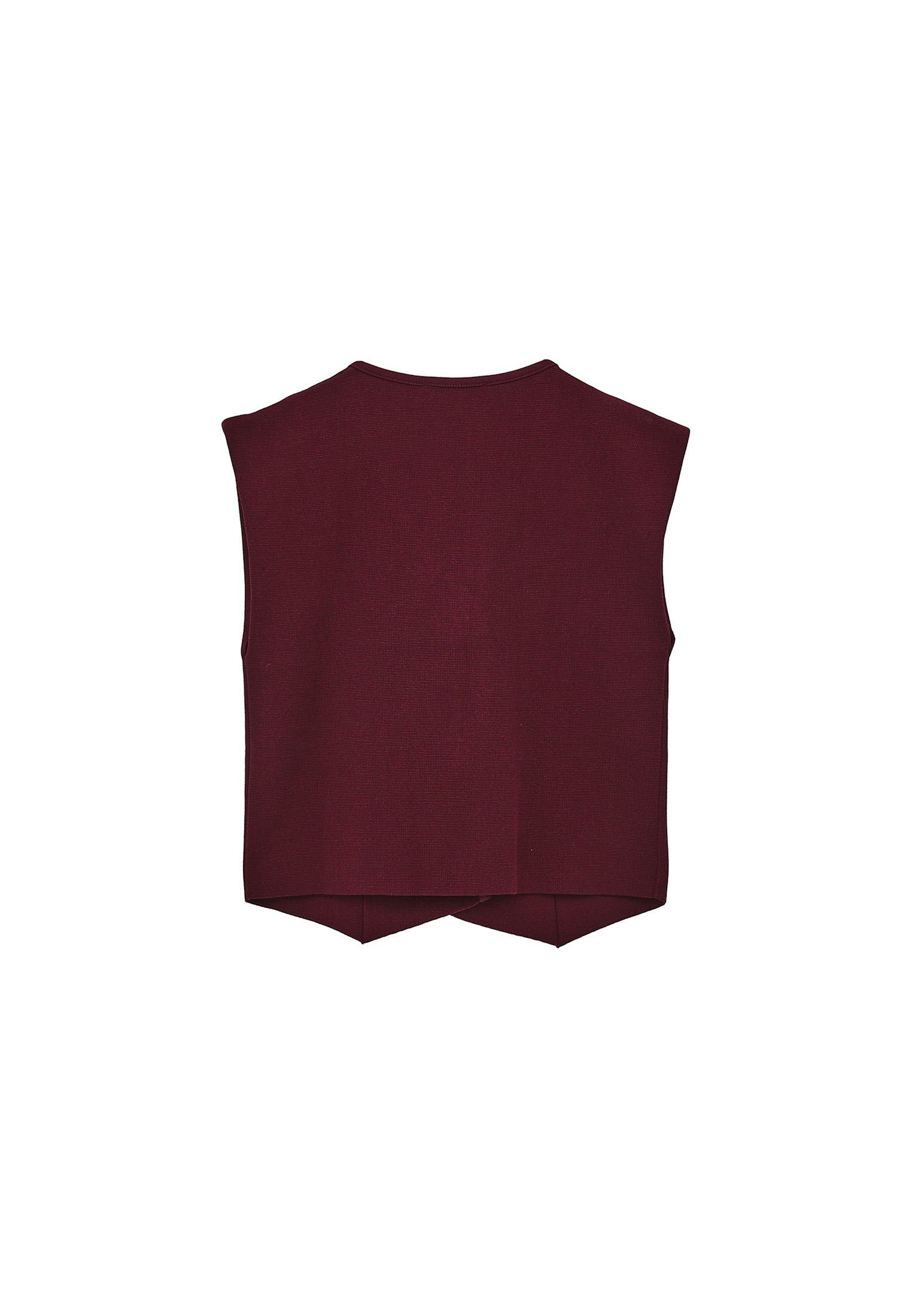 Midi Relaxed Fit Button Detailed Vest - CABERNET