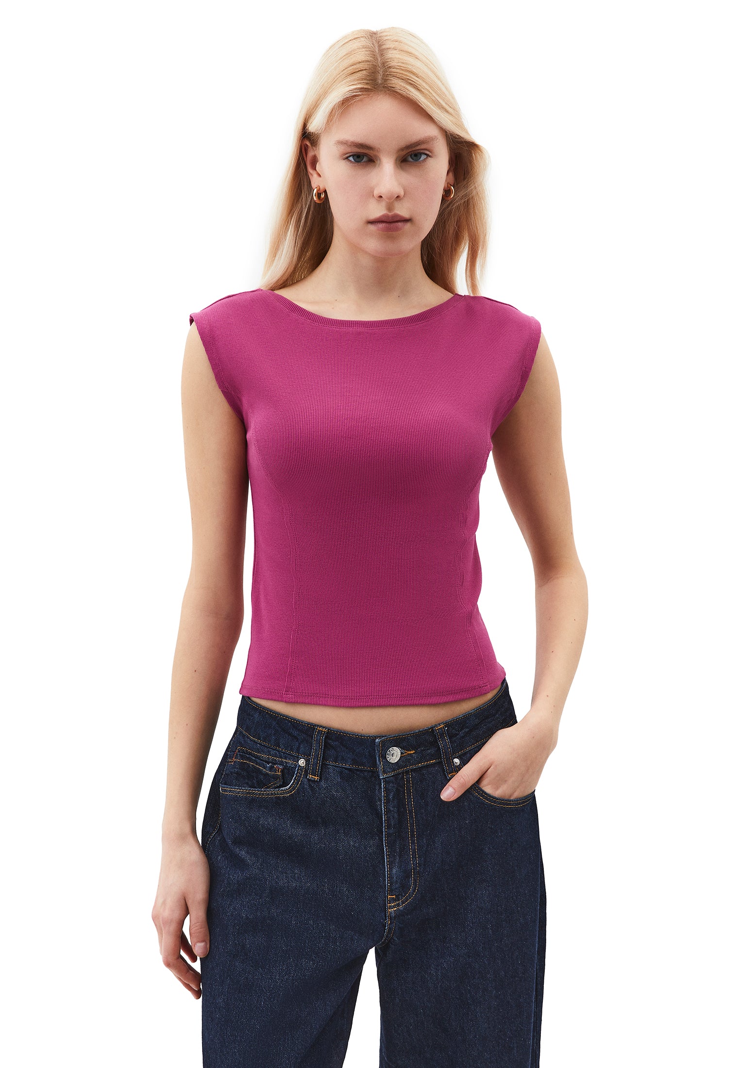Boat Neck Short Sleeve Bodycon T-Shirt - CACTUS FLOWER
