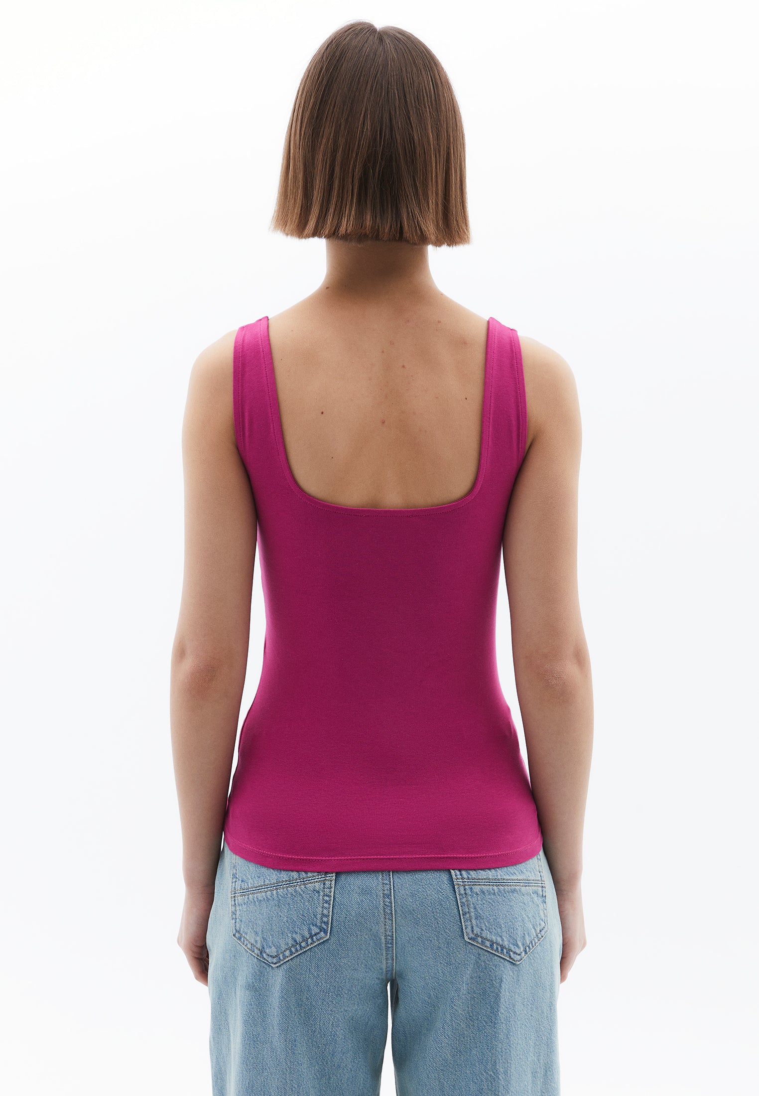 Square Neck Tank Top - CACTUS FLOWER