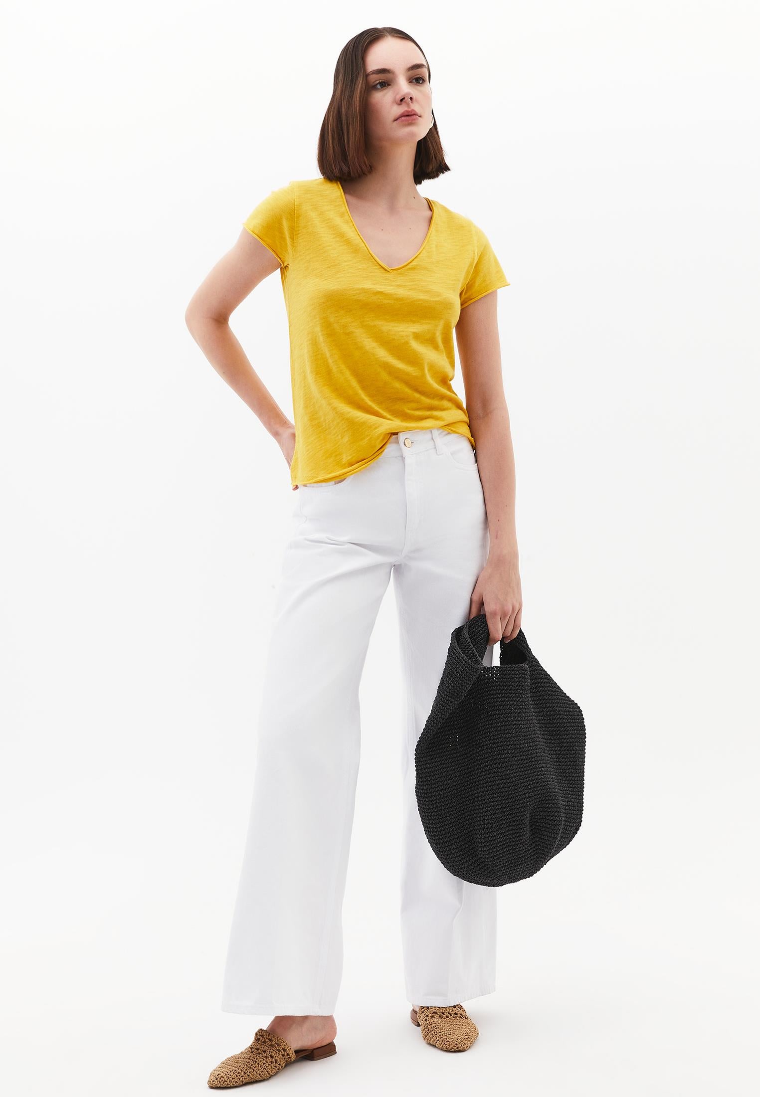 V Neck T-Shirt - CALENDULA