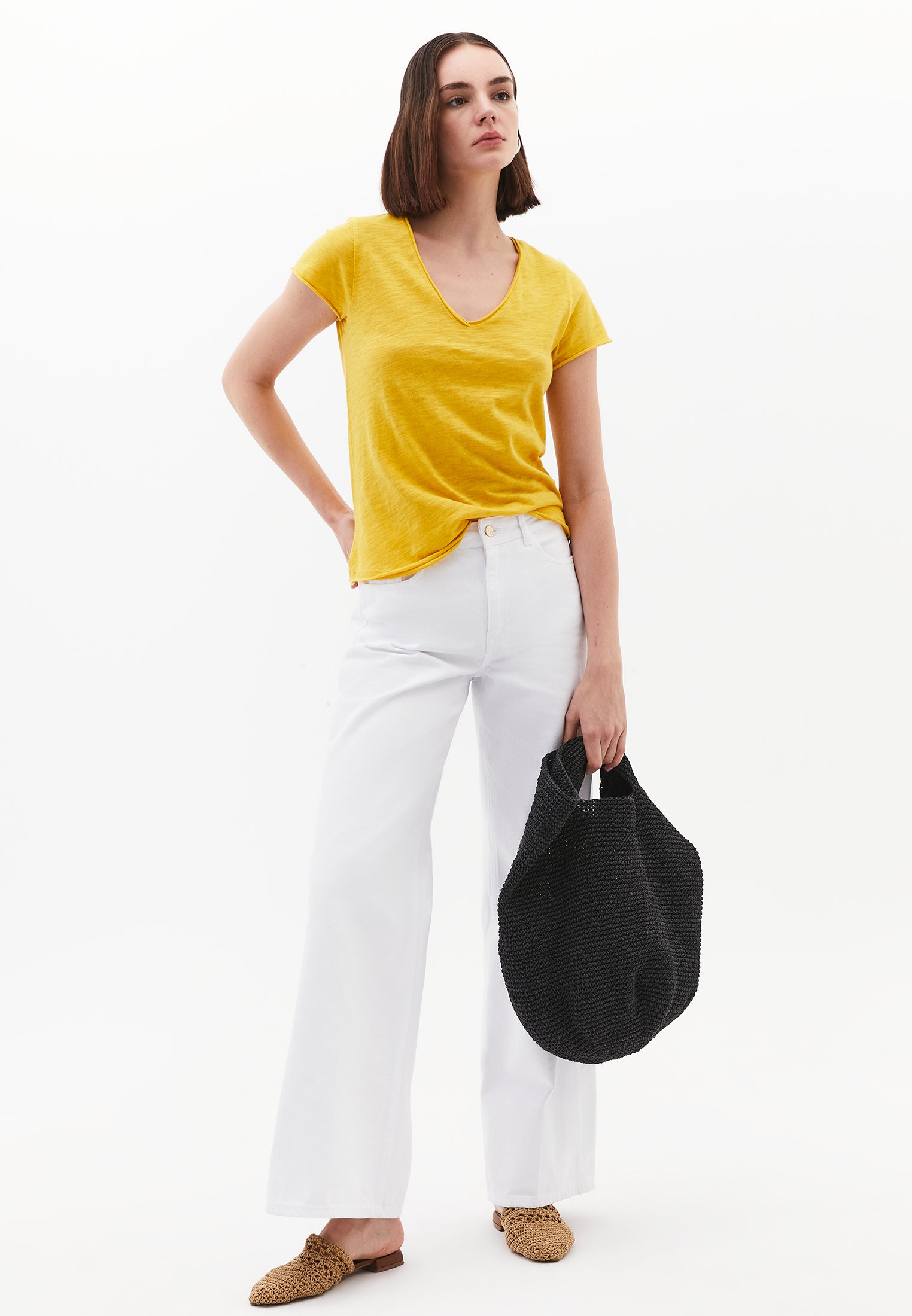 V Neck T-Shirt - CALENDULA