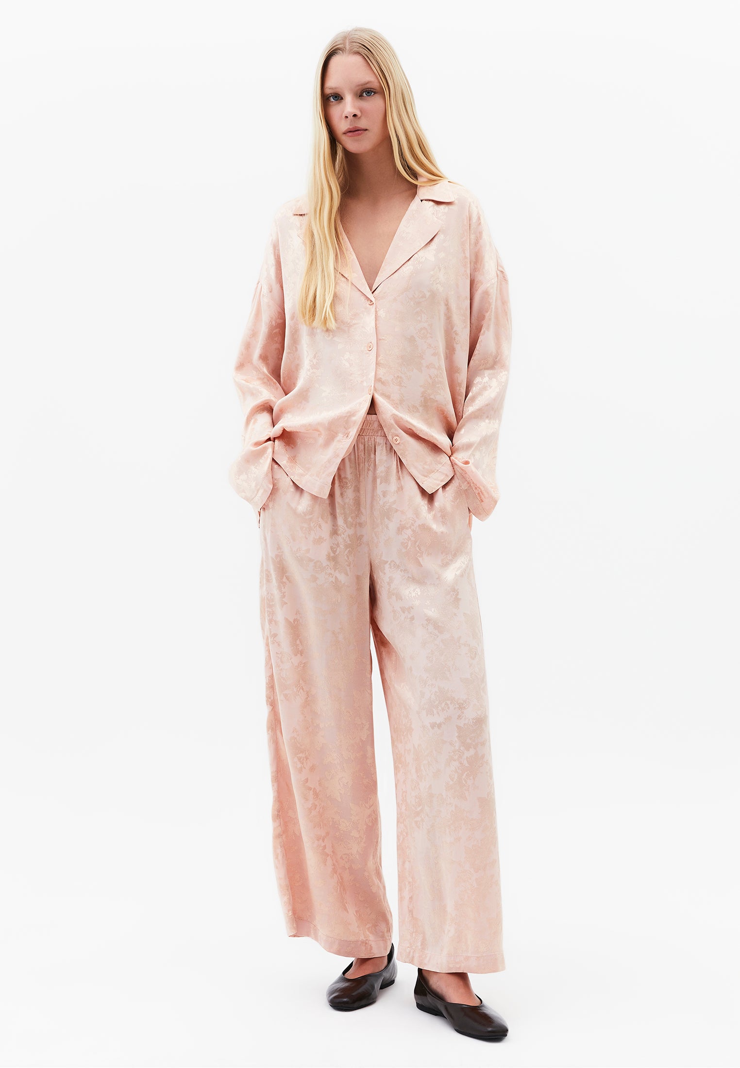 Ultra High Waist Wide Leg Elastic Waist Pants - CAMEO ROSE