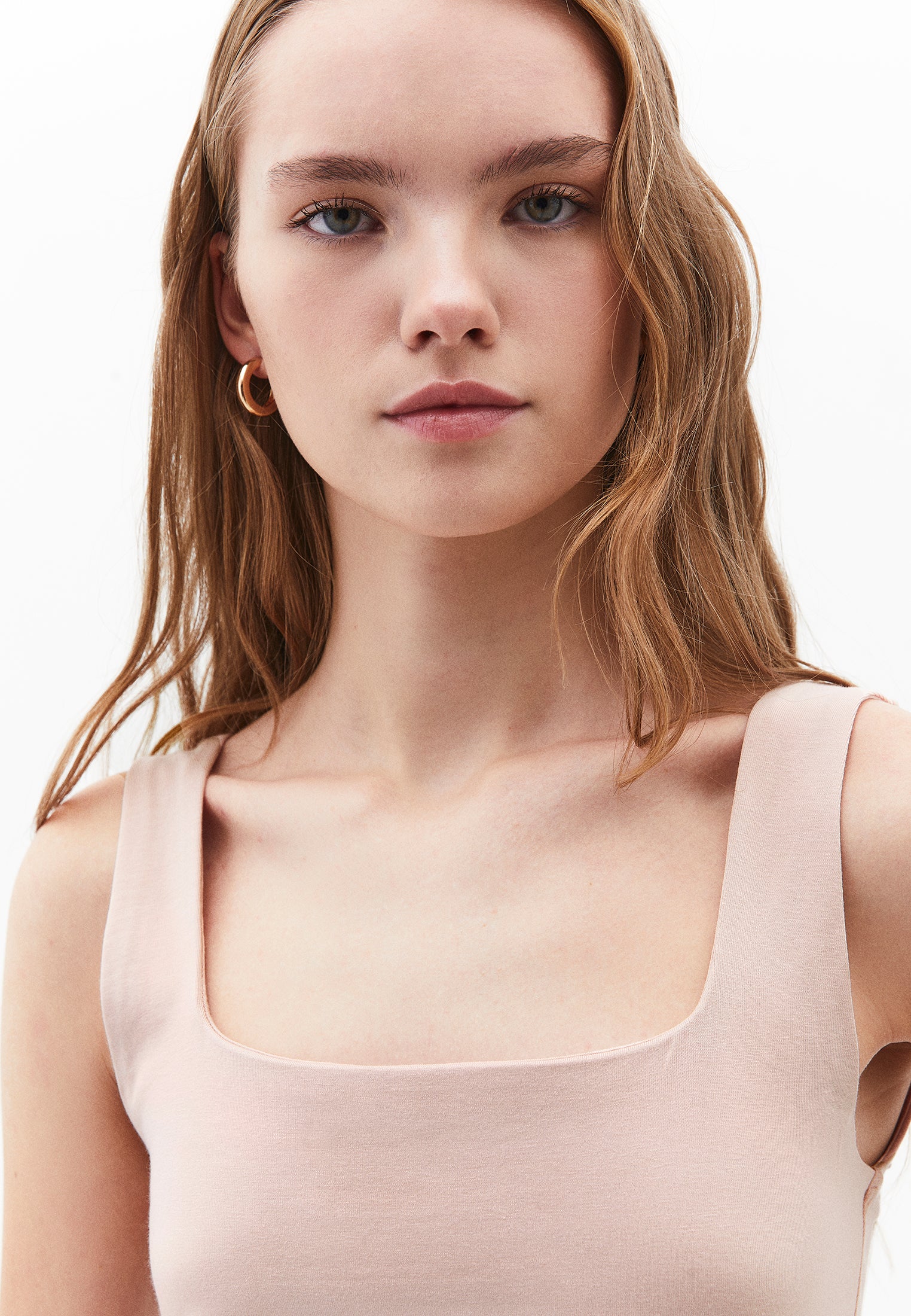 Square Neck Bodycon Tank Top - CAMEO ROSE