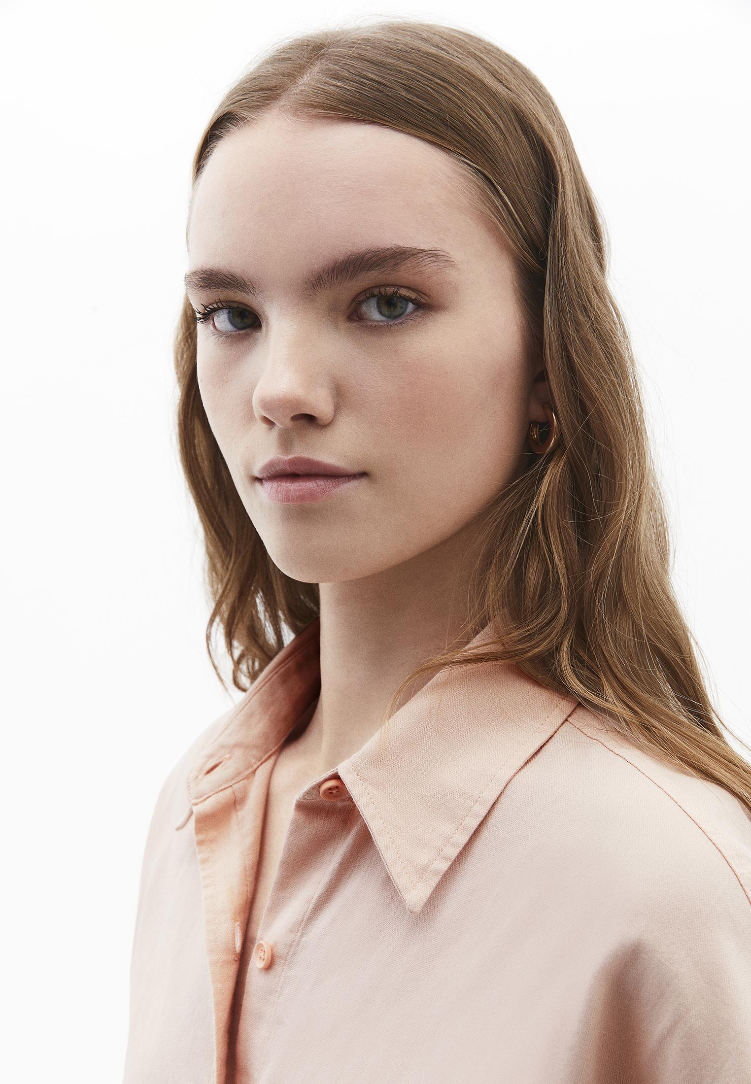 Oversize Long Sleeve Shirt With Pocket Detail - CAMEO ROSE
