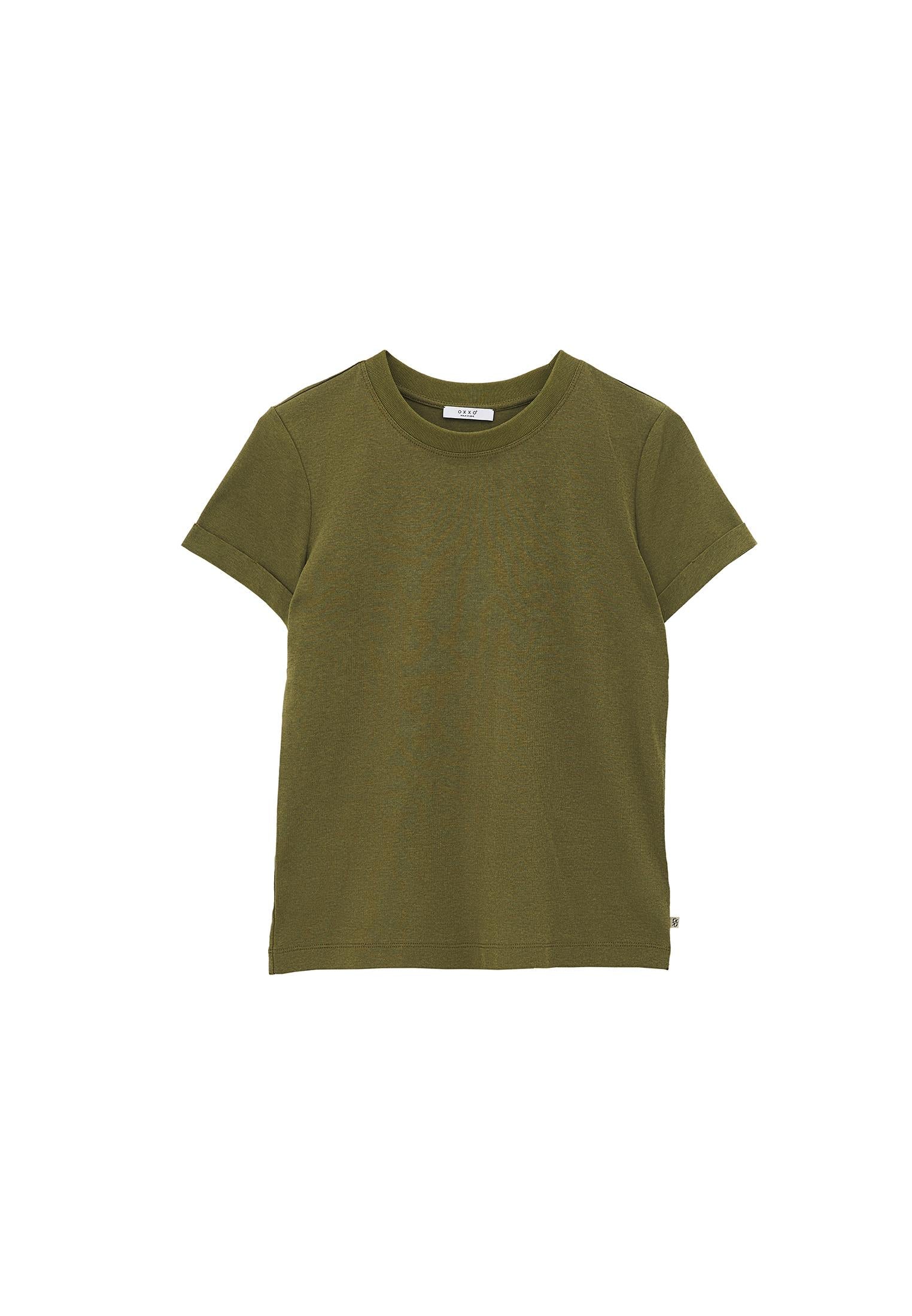 Crew Neck Short Sleeve T-Shirt - CAPULET OLIVE