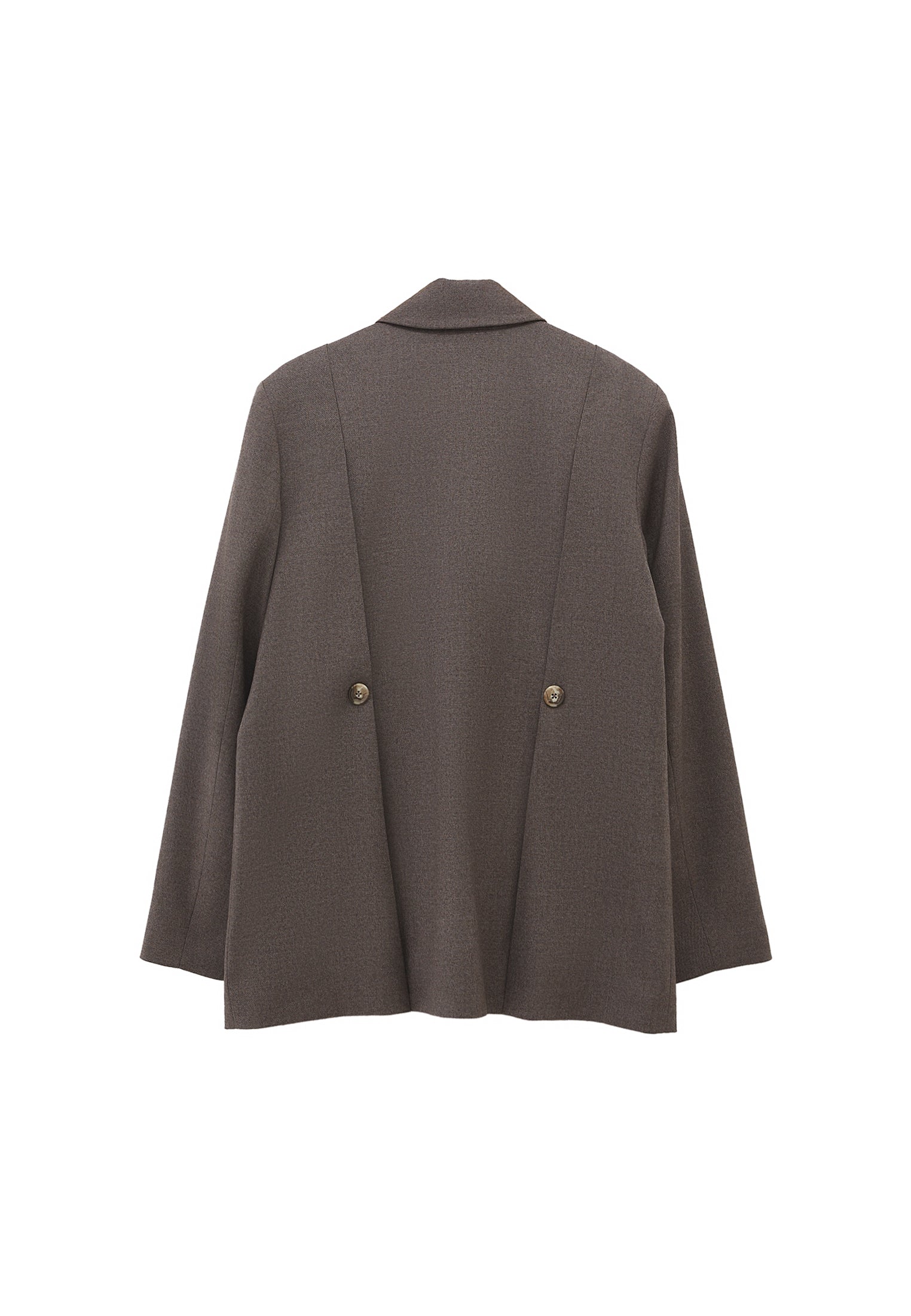 Double Breasted Lapel Oversize Blazer - CARAFE MELANGE