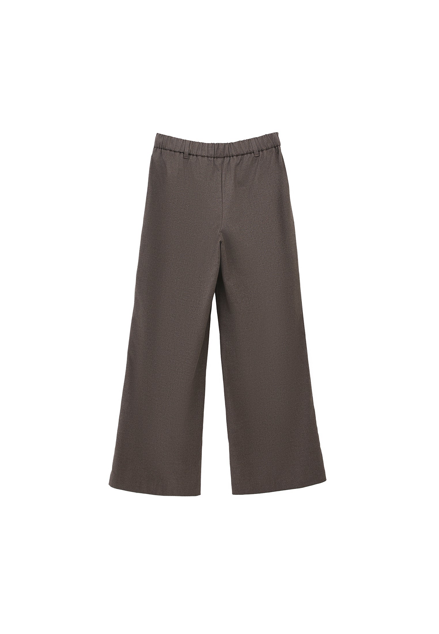 Wide Leg High Waist Trousers - CARAFE MELANGE