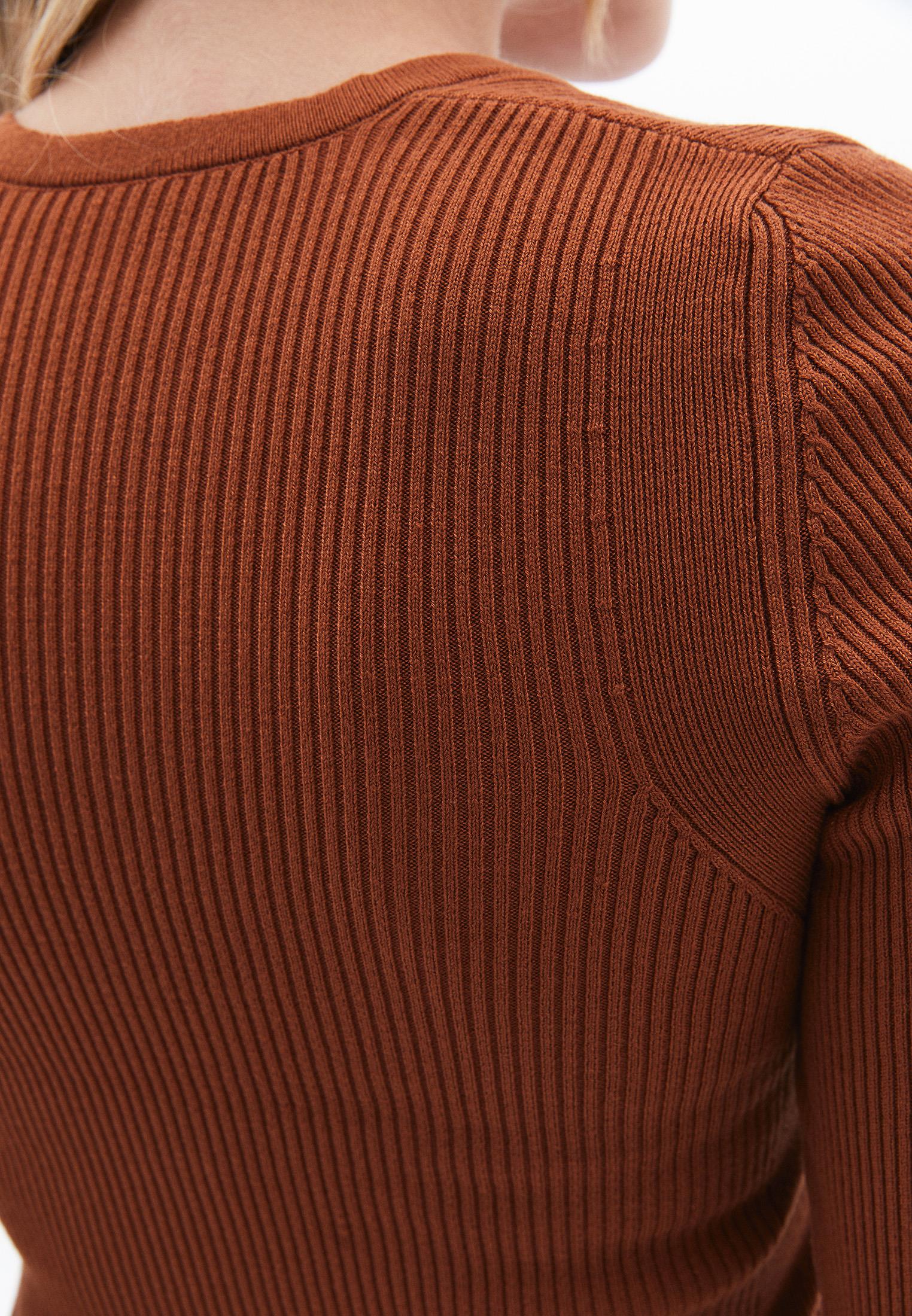V Neck Long Sleeve Sweater - CARAMEL CAFE
