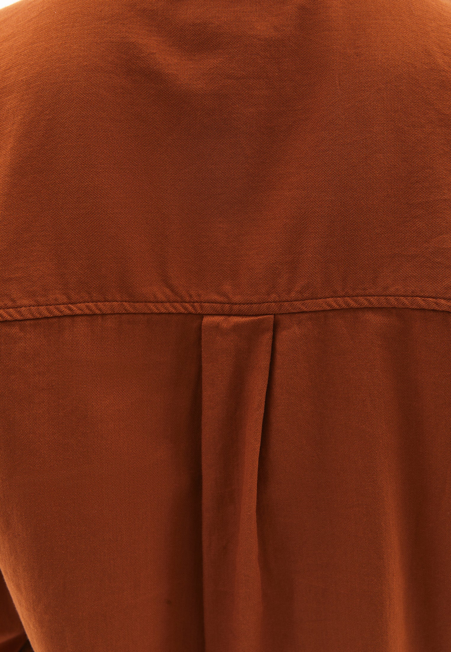 Long Sleeve Shirt Collar Shirt With Button Details - CARAMEL CAFE