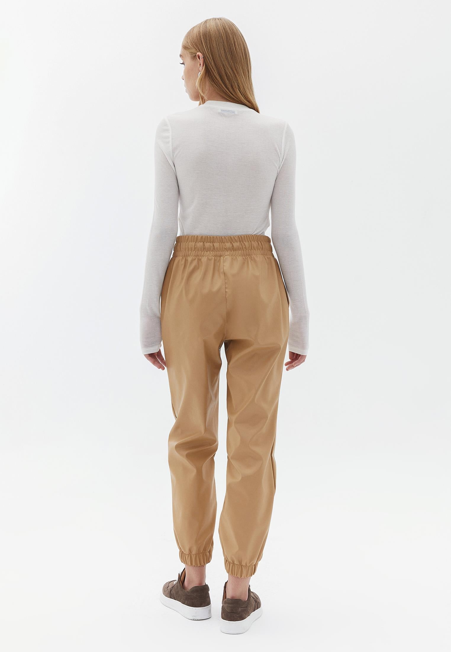 High Waist Cut Jogger Pants - CARTOUCHE
