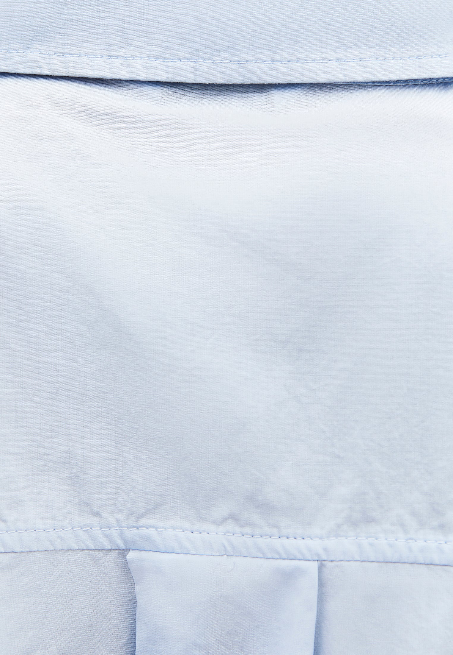 Shirt Collar Loose Short Sleeve Pocket Detailed Cropped Shirt - CASHMERE BLUE
