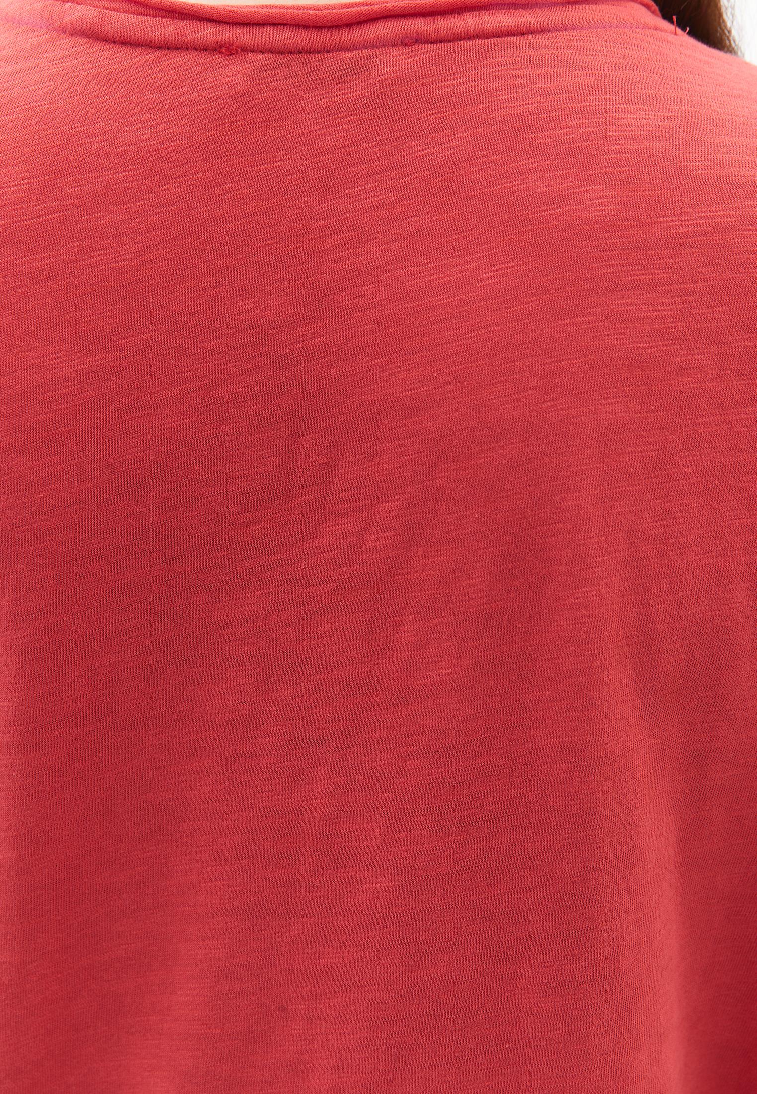 V Neck T-Shirt - CAYENNE