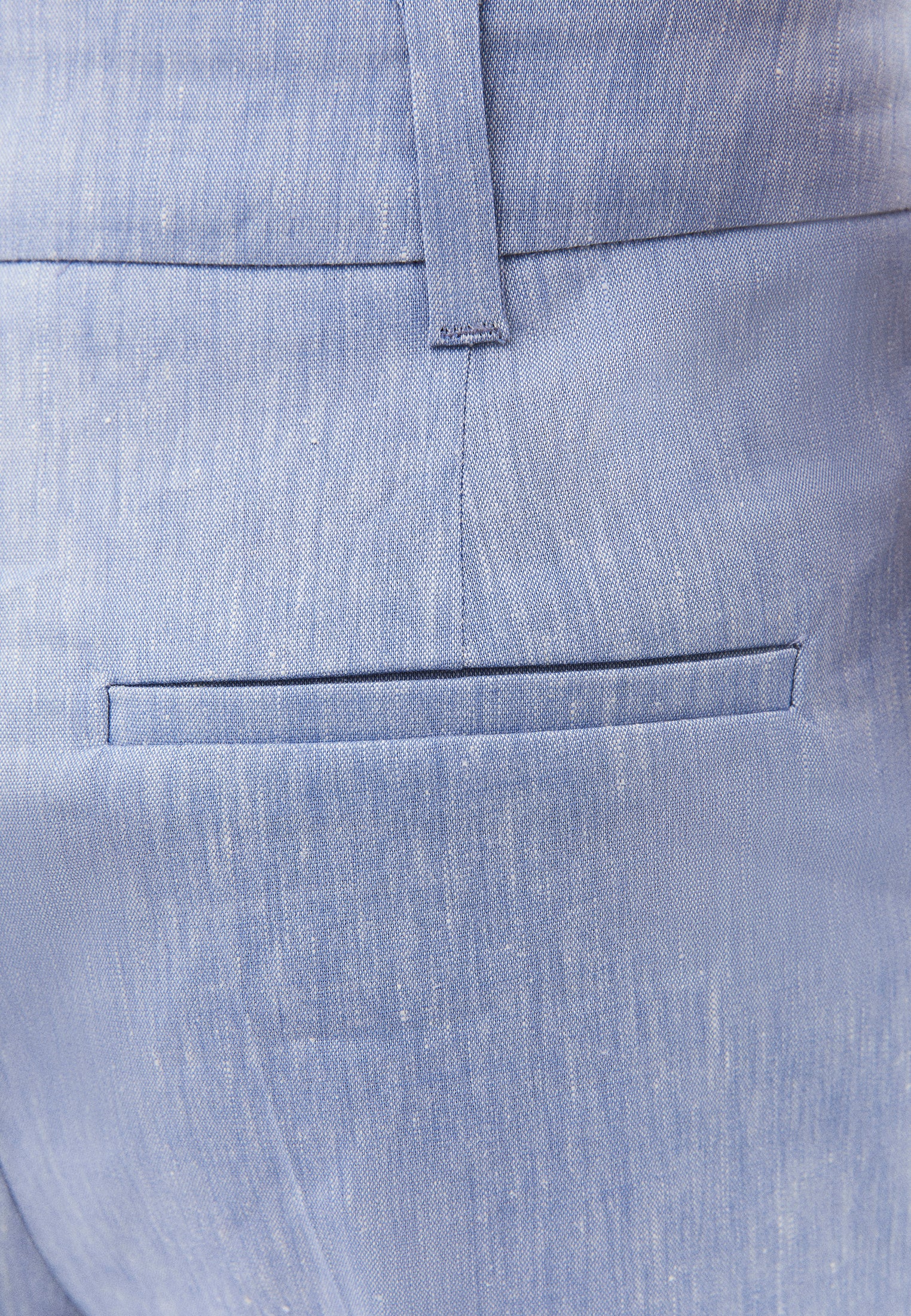 Pleated Ultra High Waist Shorts - CHAMBRAY BLUE