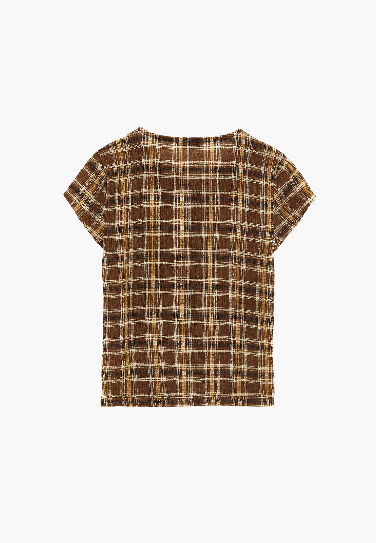 Crew Neck T-Shirt - CHECK COMB