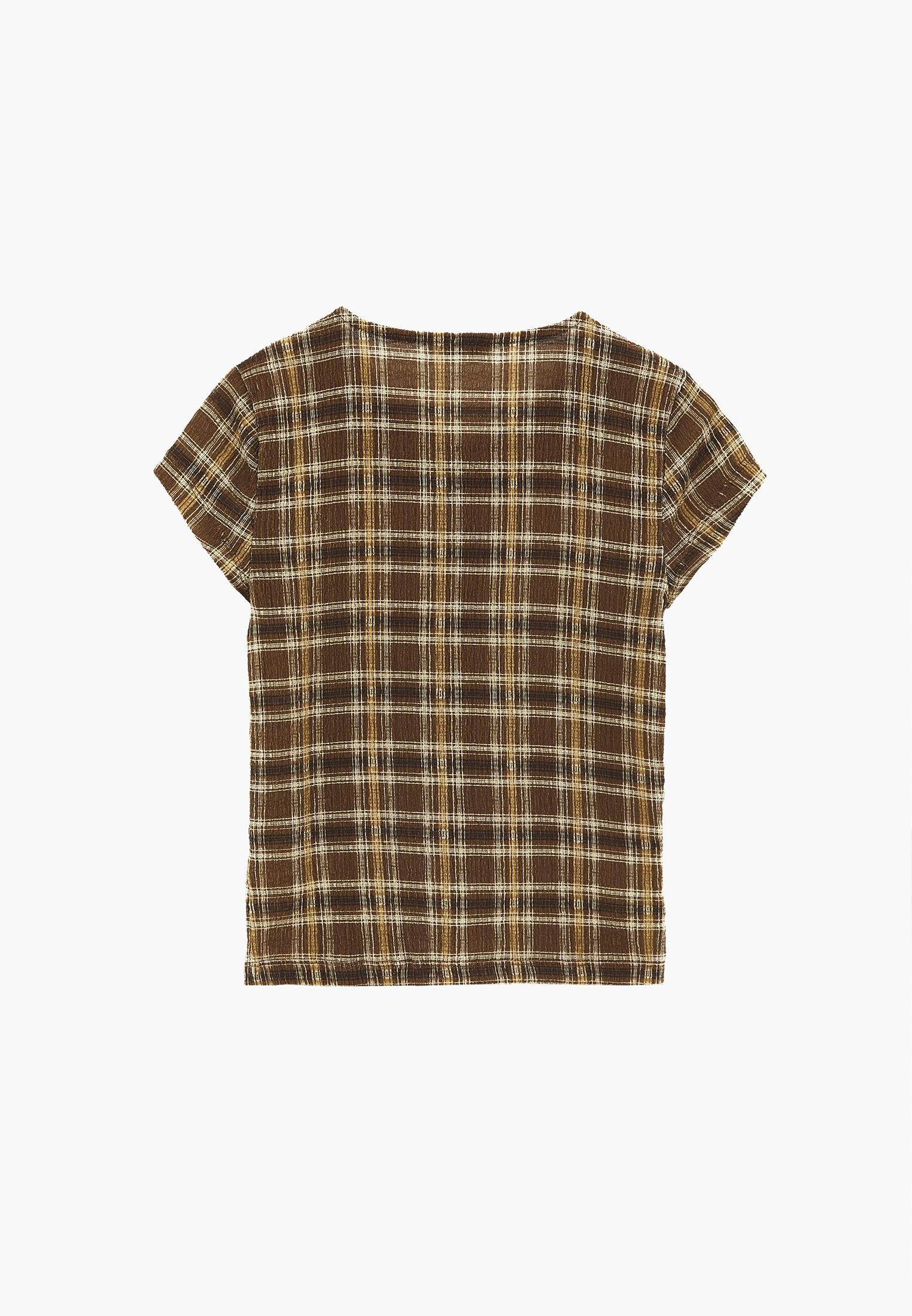 Crew Neck T-Shirt - CHECK COMB
