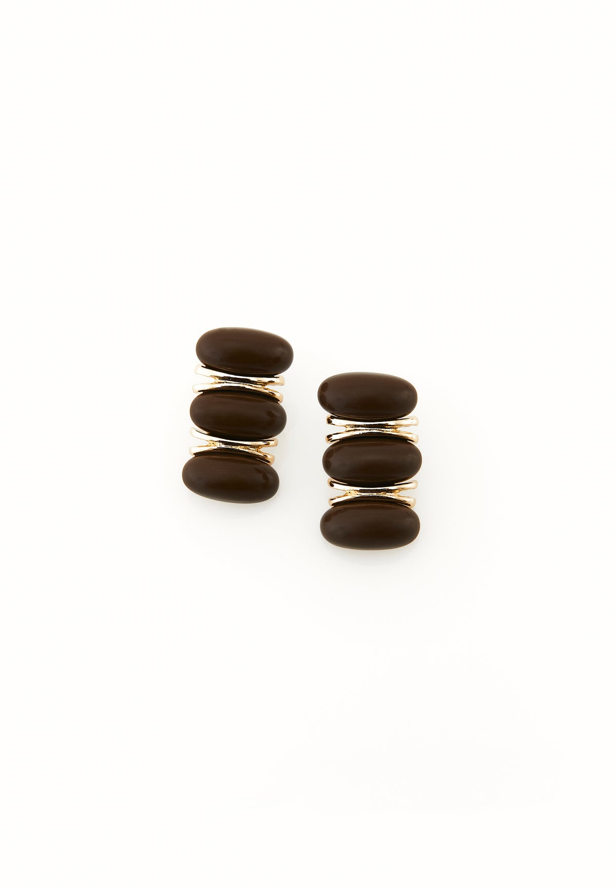 Minimal Earring Model - CHICORY COFFEE
