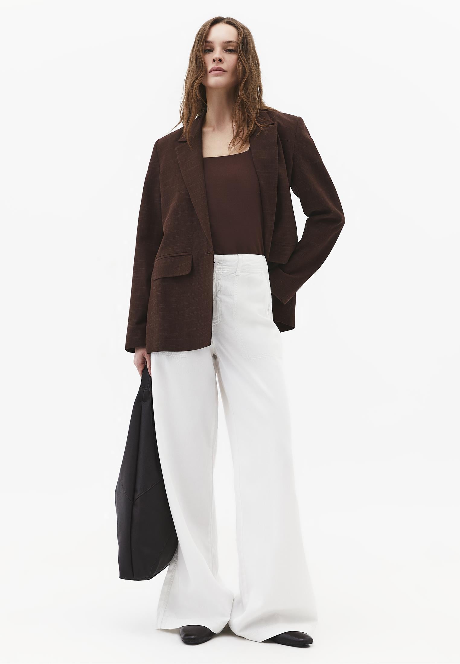 Square Neck Bodycon Tank Top - CHICORY COFFEE
