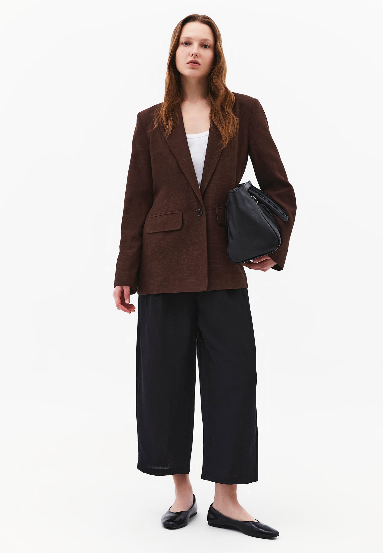 Oversize Blazer Jacket - CHICORY COFFEE