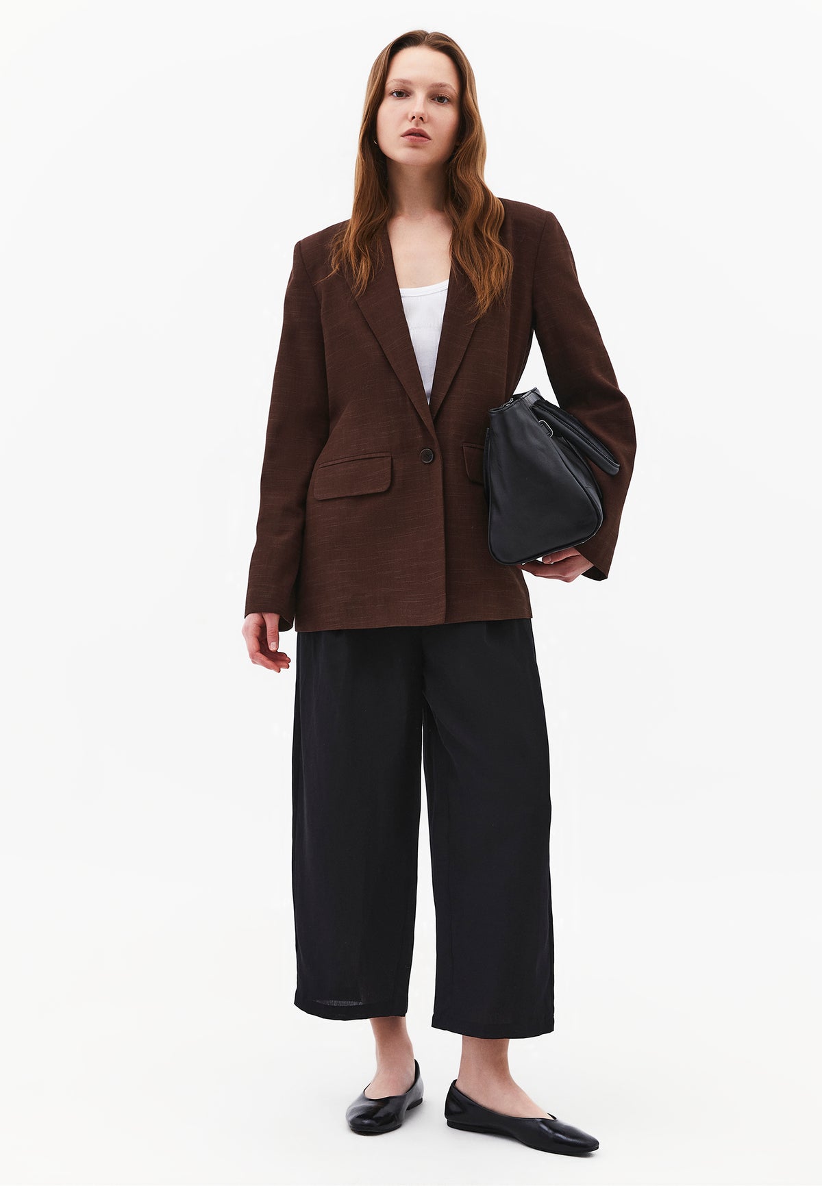 Oversize Blazer Jacket - CHICORY COFFEE
