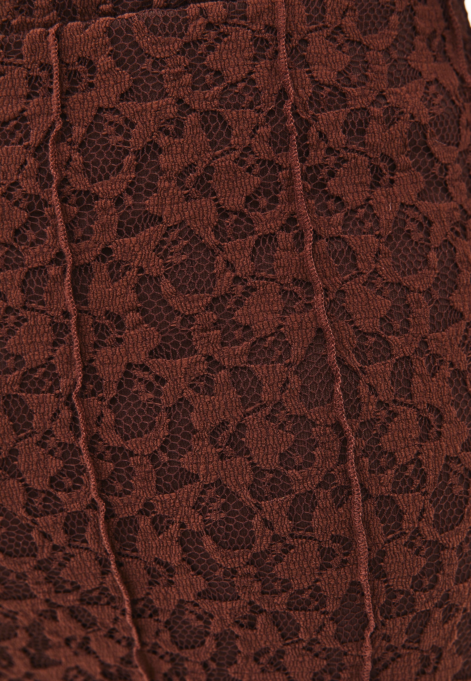 High Waist Flared Long Skirt - CHICORY COFFEE