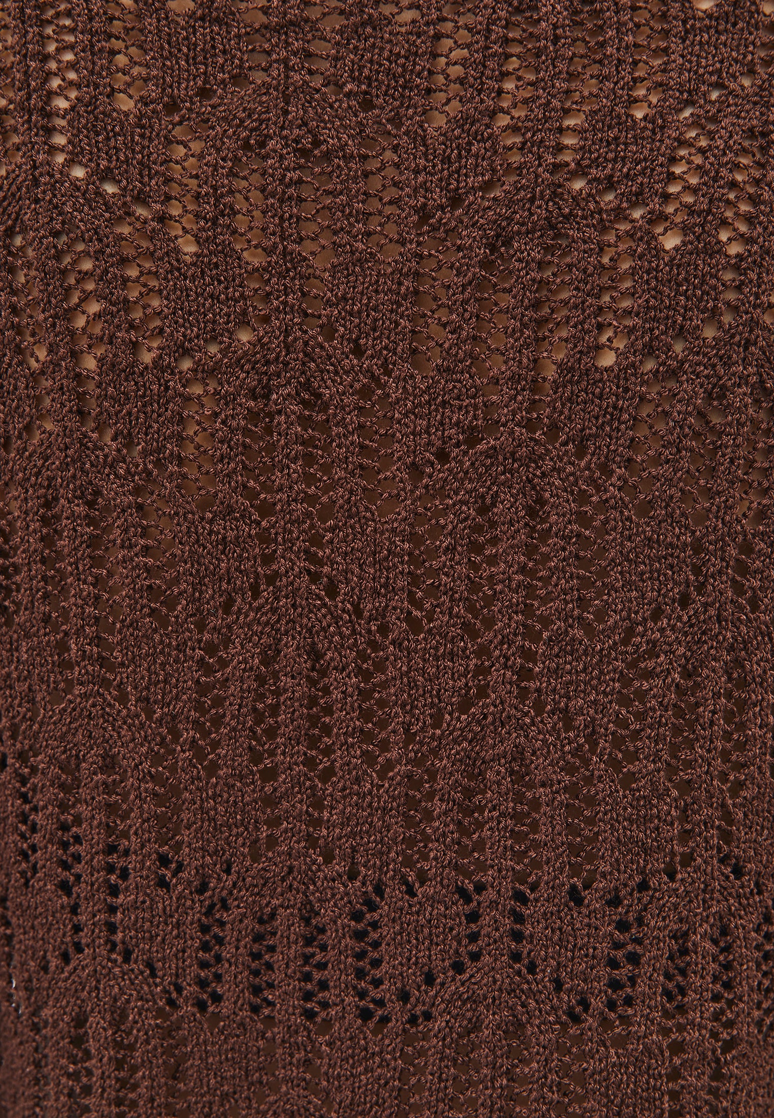 Openwork Boat Neck Sweater - CHICORY COFFEE