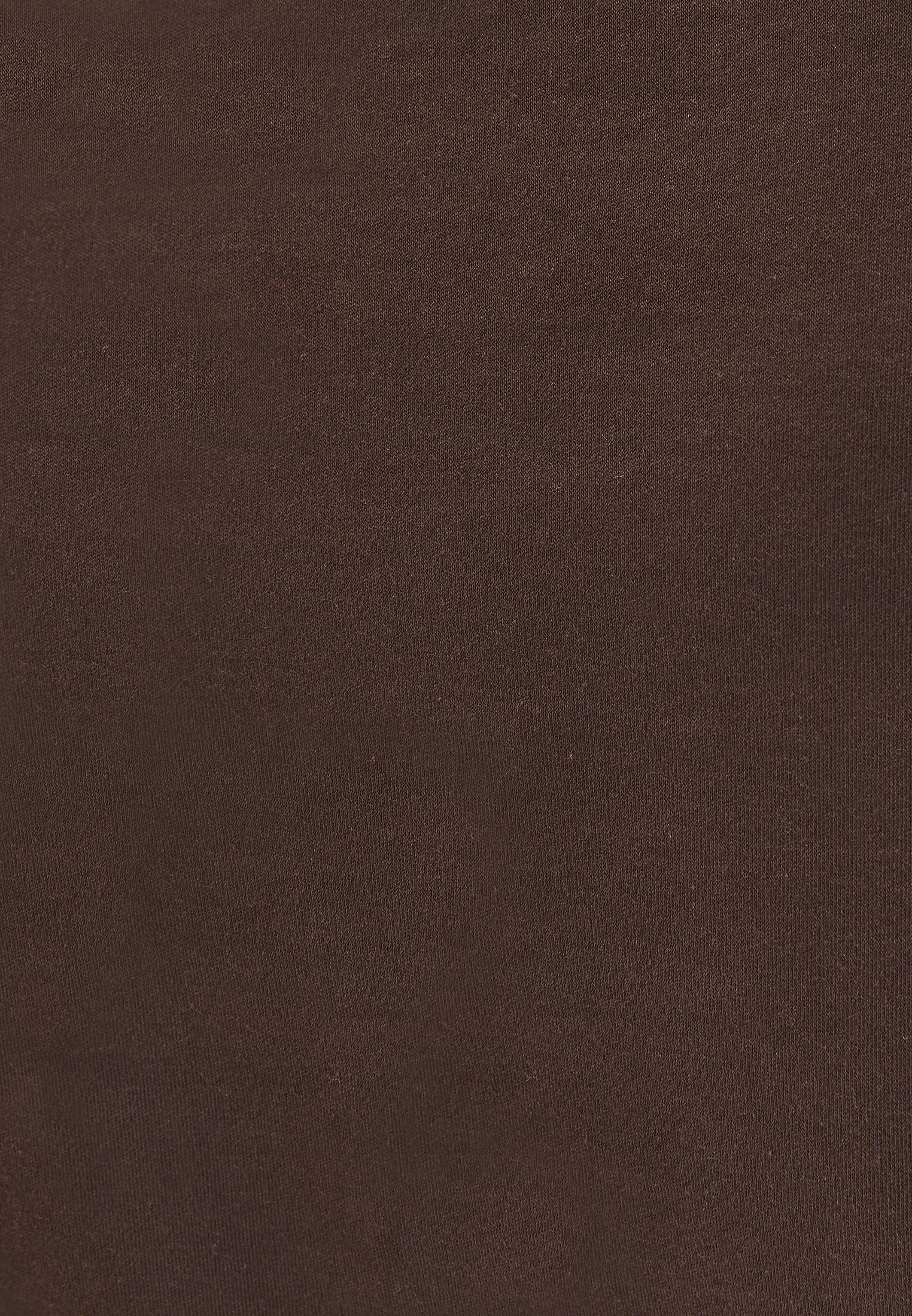 Boat Neck Long Sleeve T-Shirt - CHICORY COFFEE