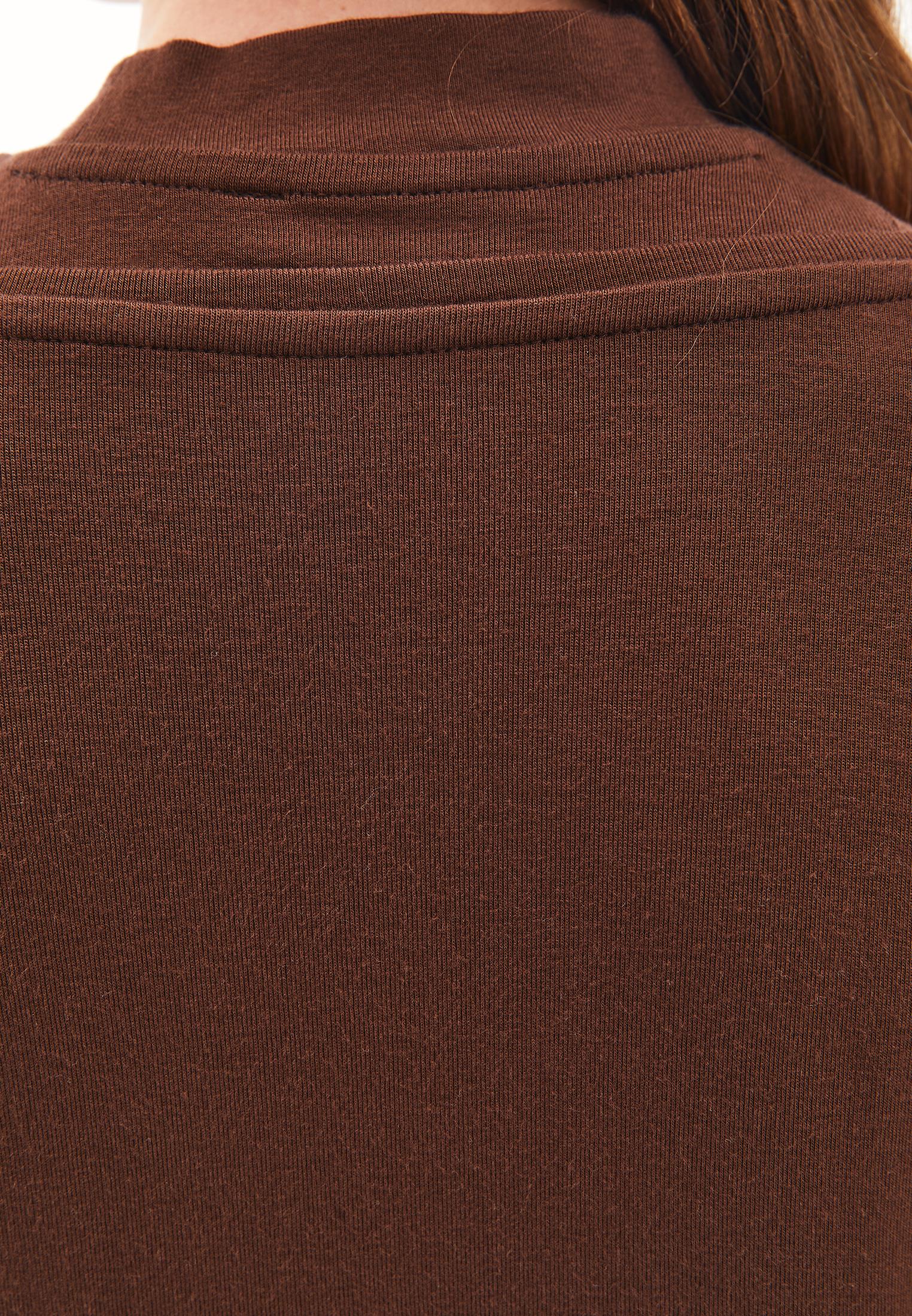 High Neck Oversize T-Shirt - CHICORY COFFEE