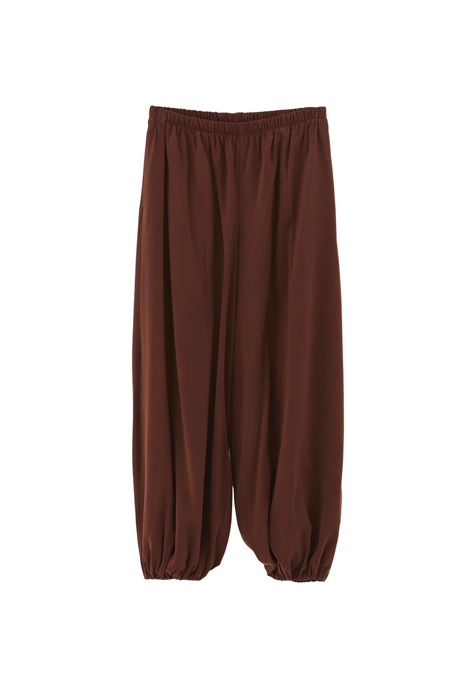 Balloon Form Jogger Pants - CHICORY COFFEE