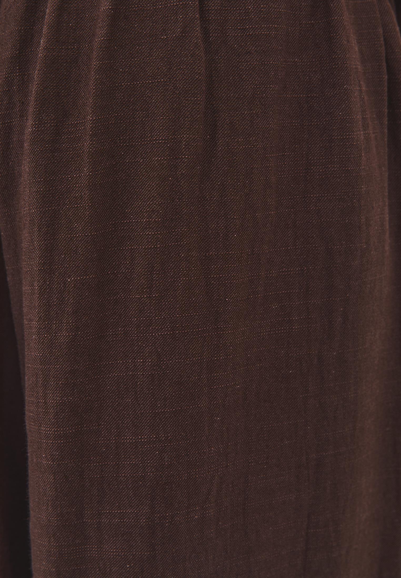 Tie Waist Wide Leg High Waist Pants - CHICORY COFFEE