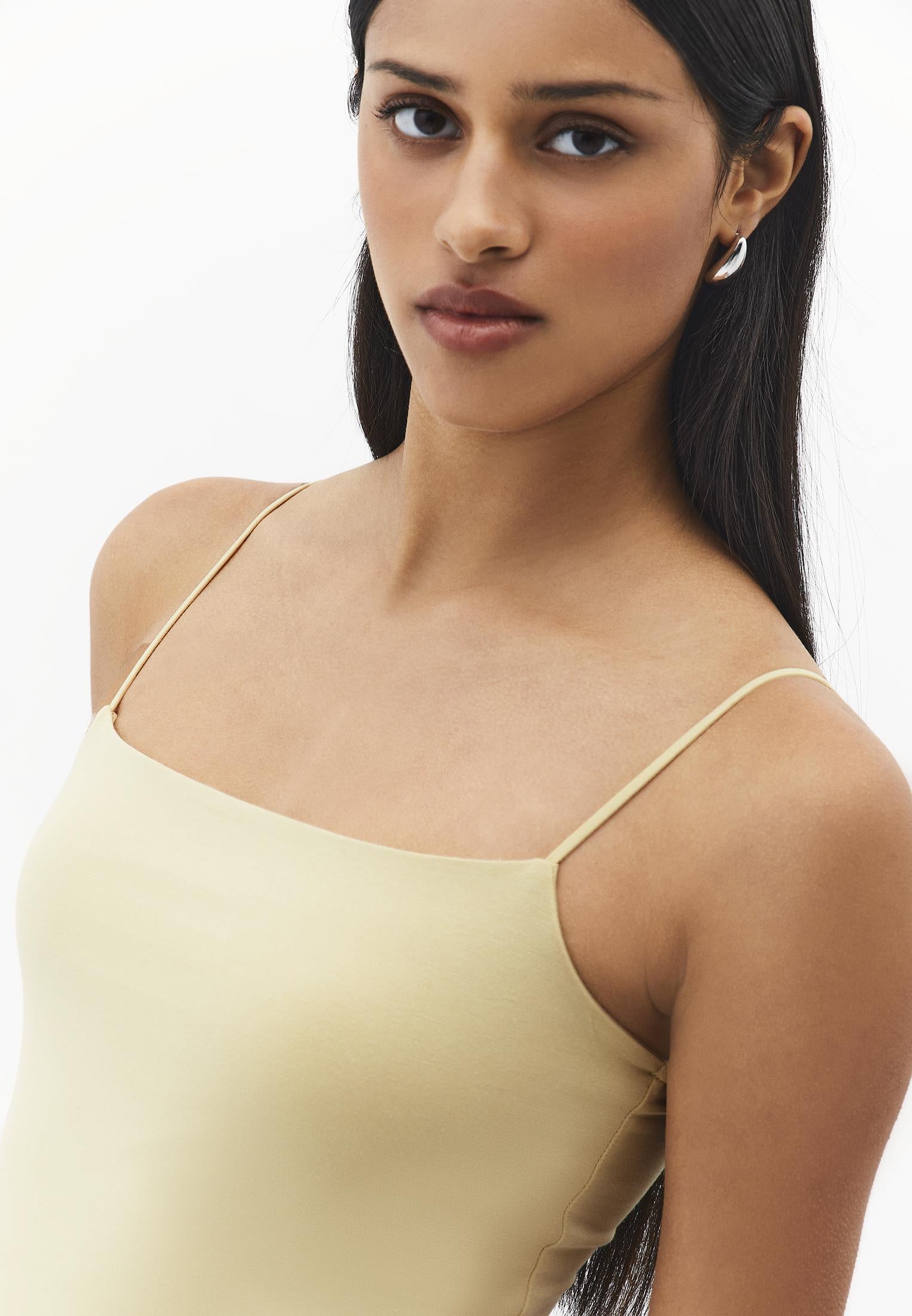 Wide Neck Tank Top - CHINO GREEN