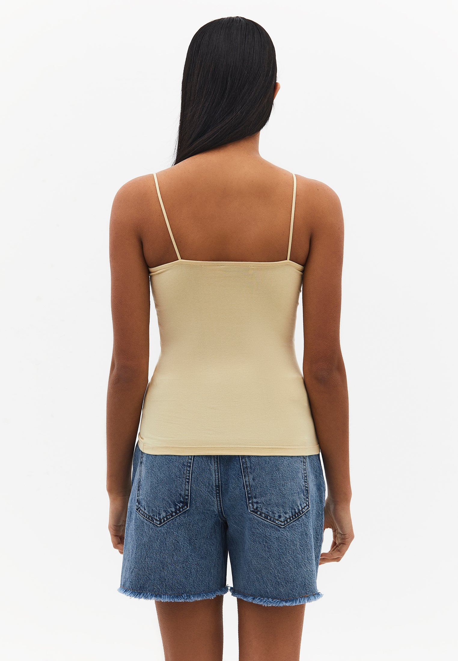 Wide Neck Tank Top - CHINO GREEN