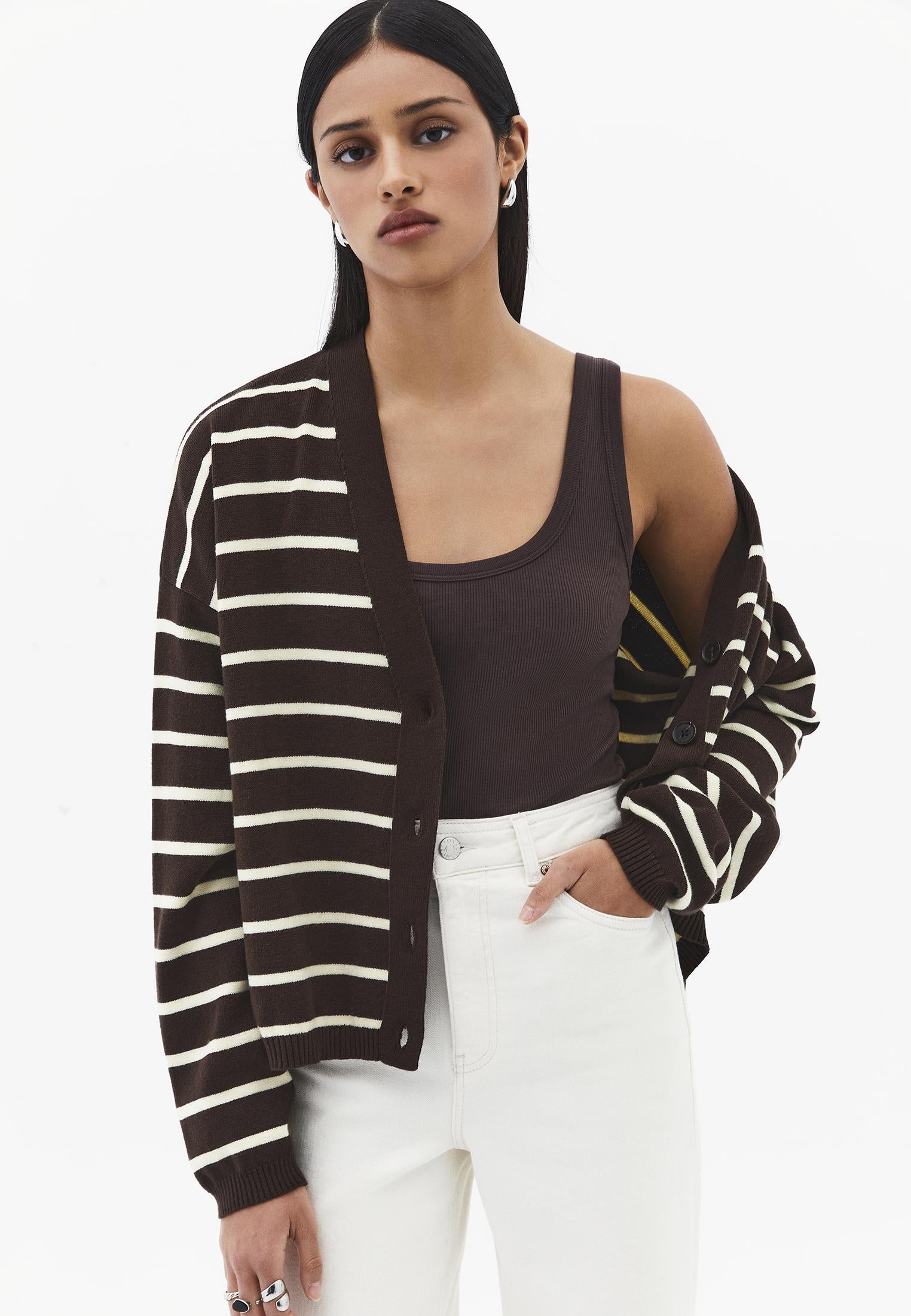 U Neck Tank Top - CHOCOLATE BROWN