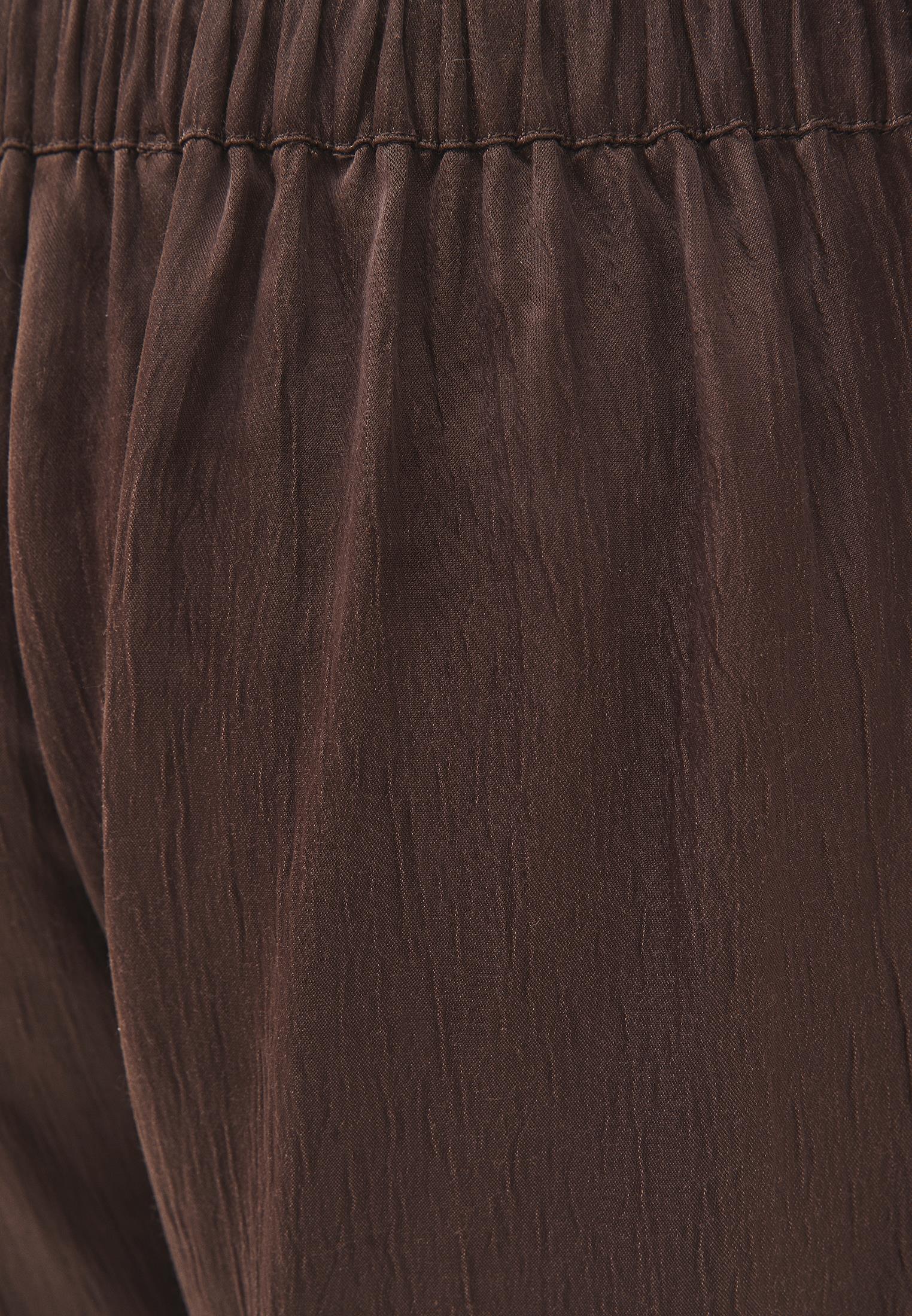 High Waist Wide Leg Pleated Pants - CHOCOLATE BROWN